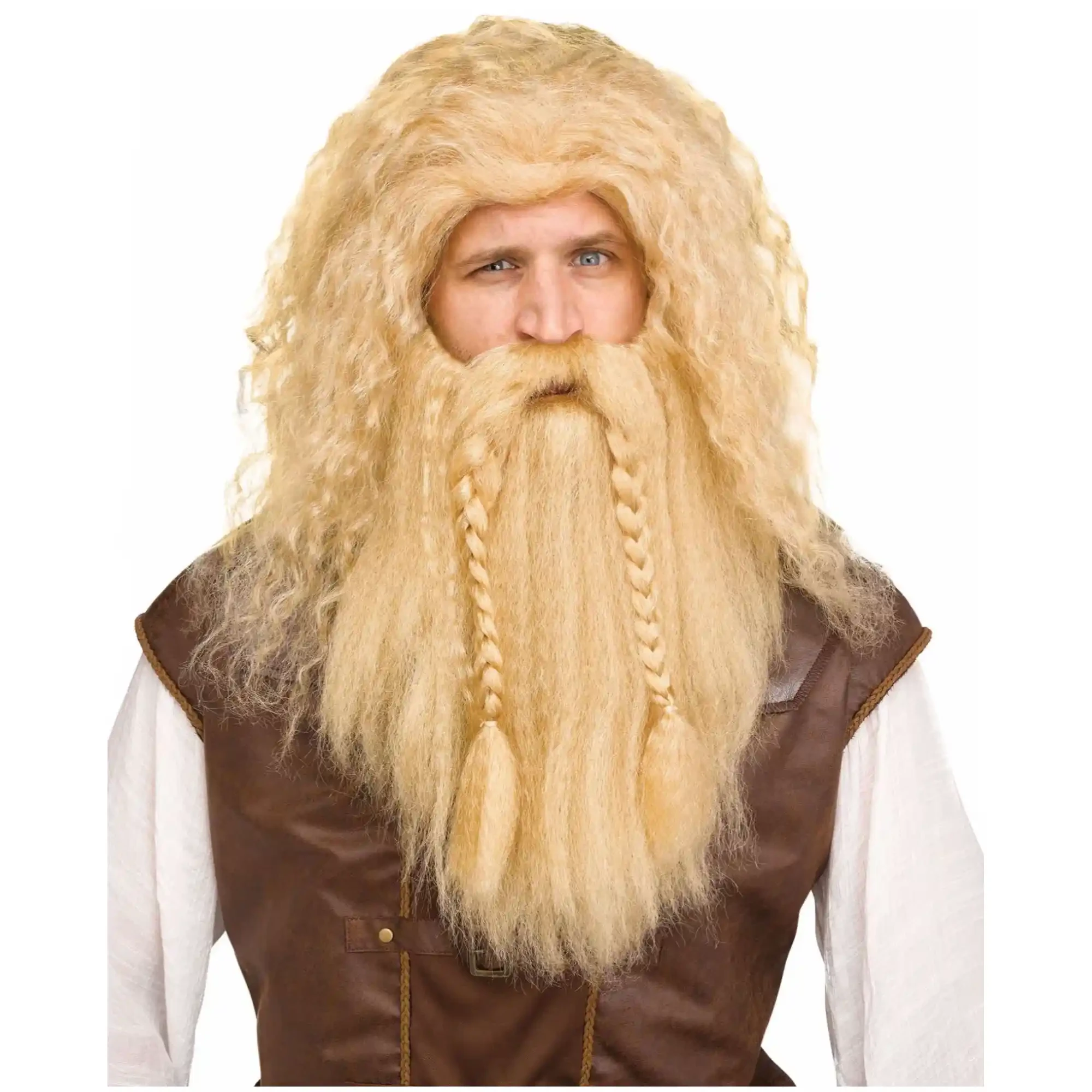 Viking Norse Warrior Blonde Mens Wig and Beard