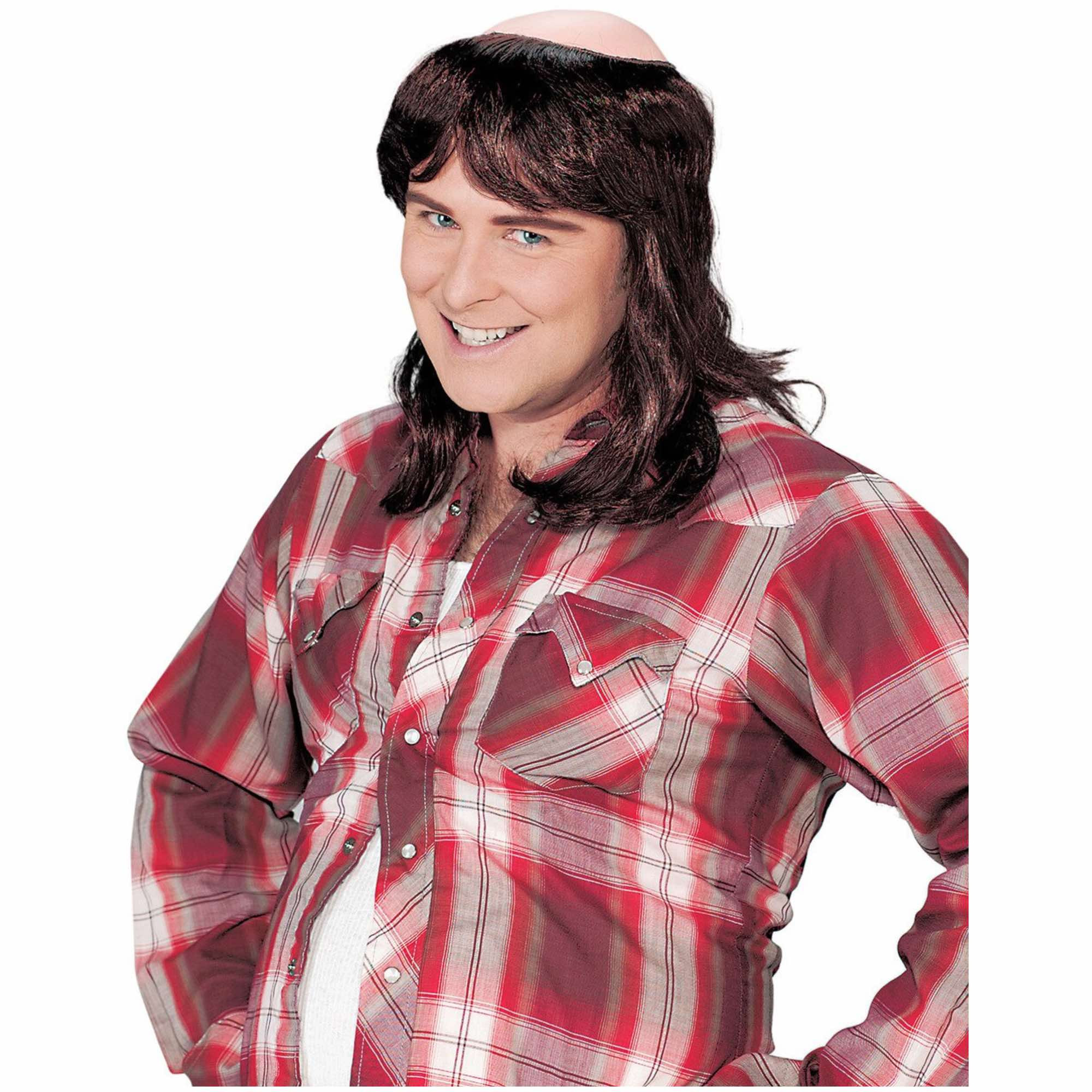 Skullet Monk Medieval Balding Brown Mens Wig