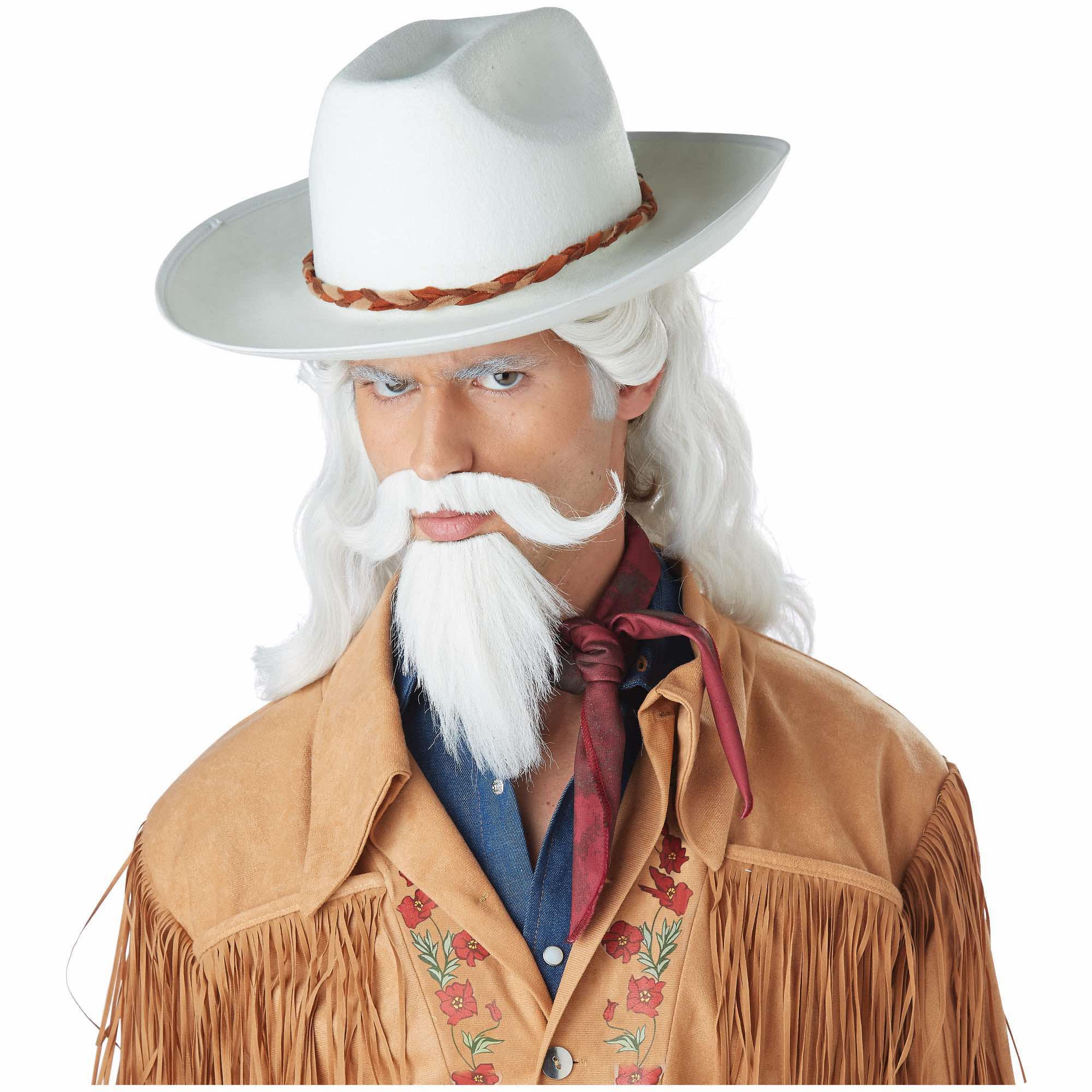 Buffalo Bill Western Grey Mens Wig and Beard