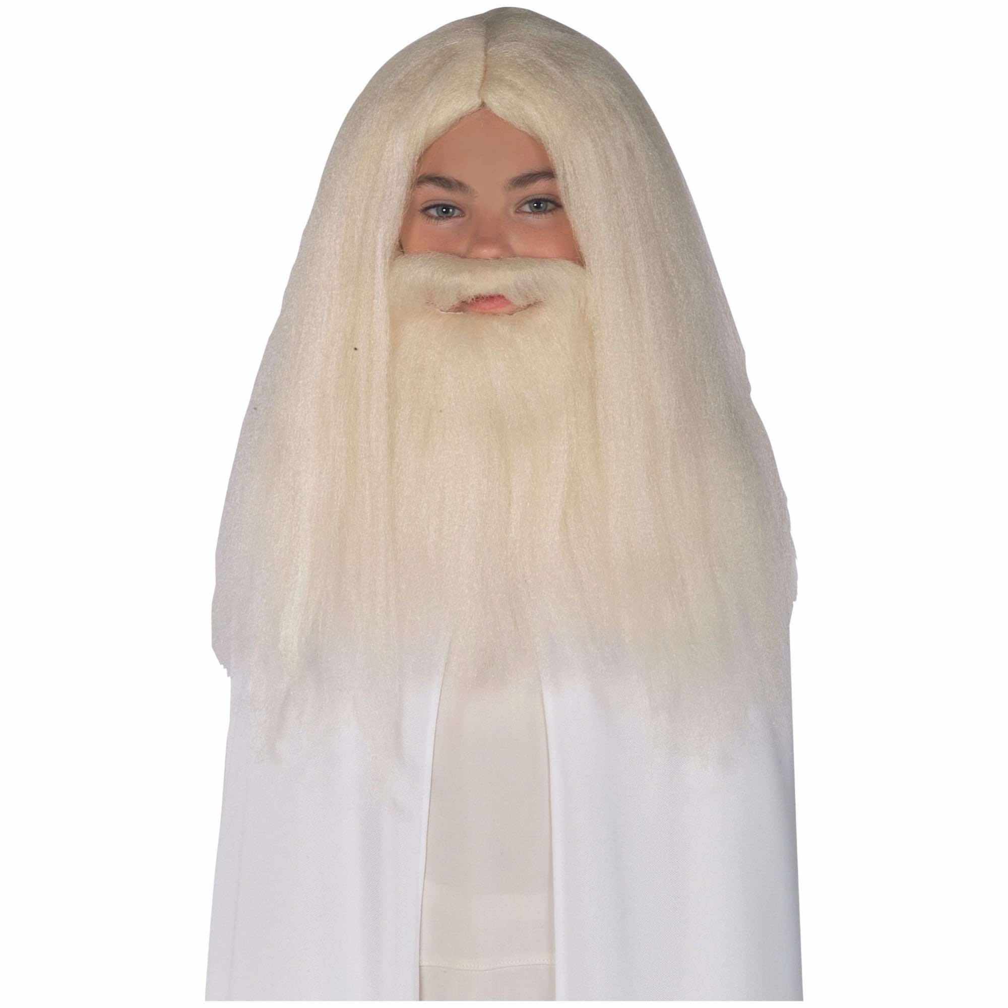 Gandalf The Lord of the Rings White Boys Wig and Beard