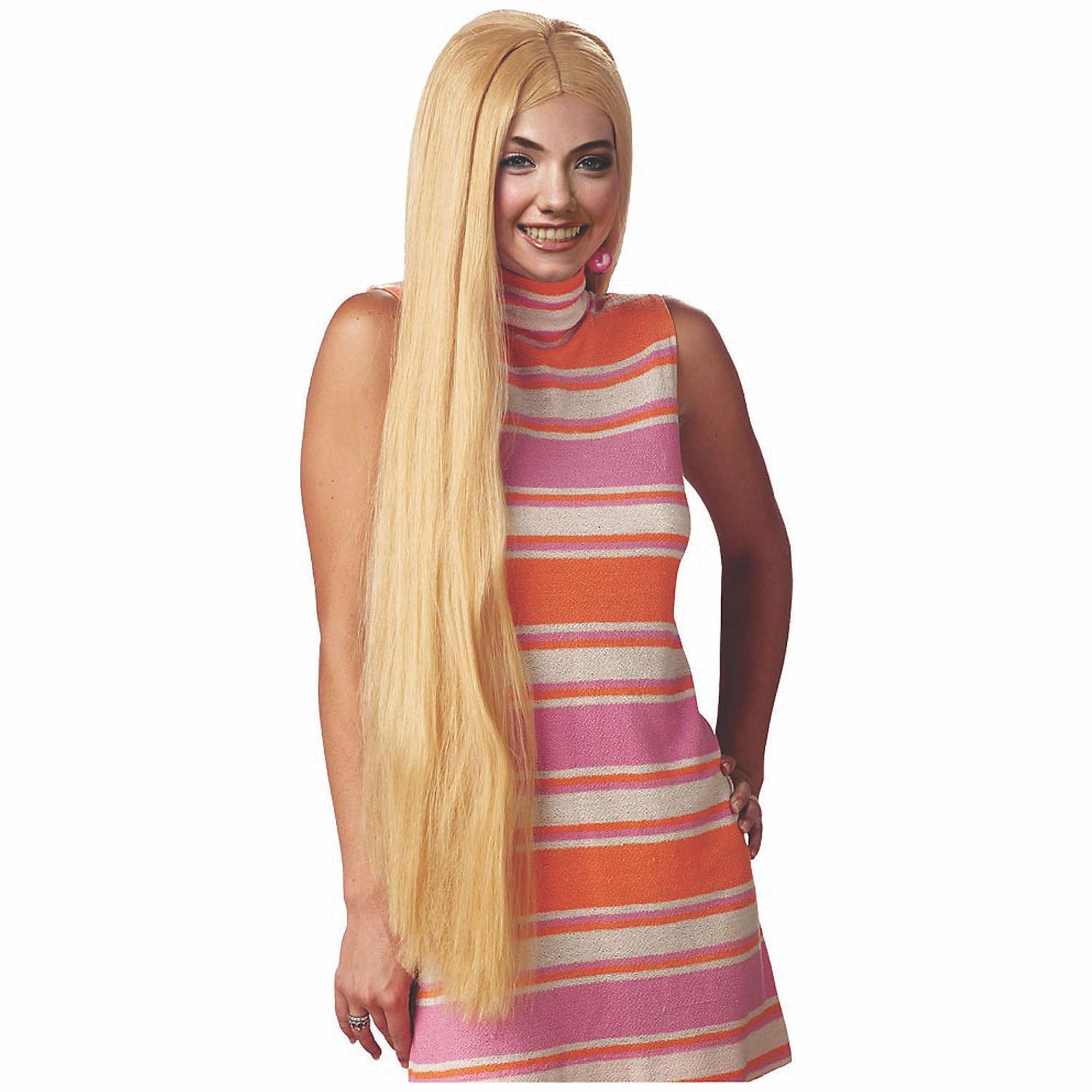 Renaissance Princess or 70s Hippie Long Blonde Womens Wig