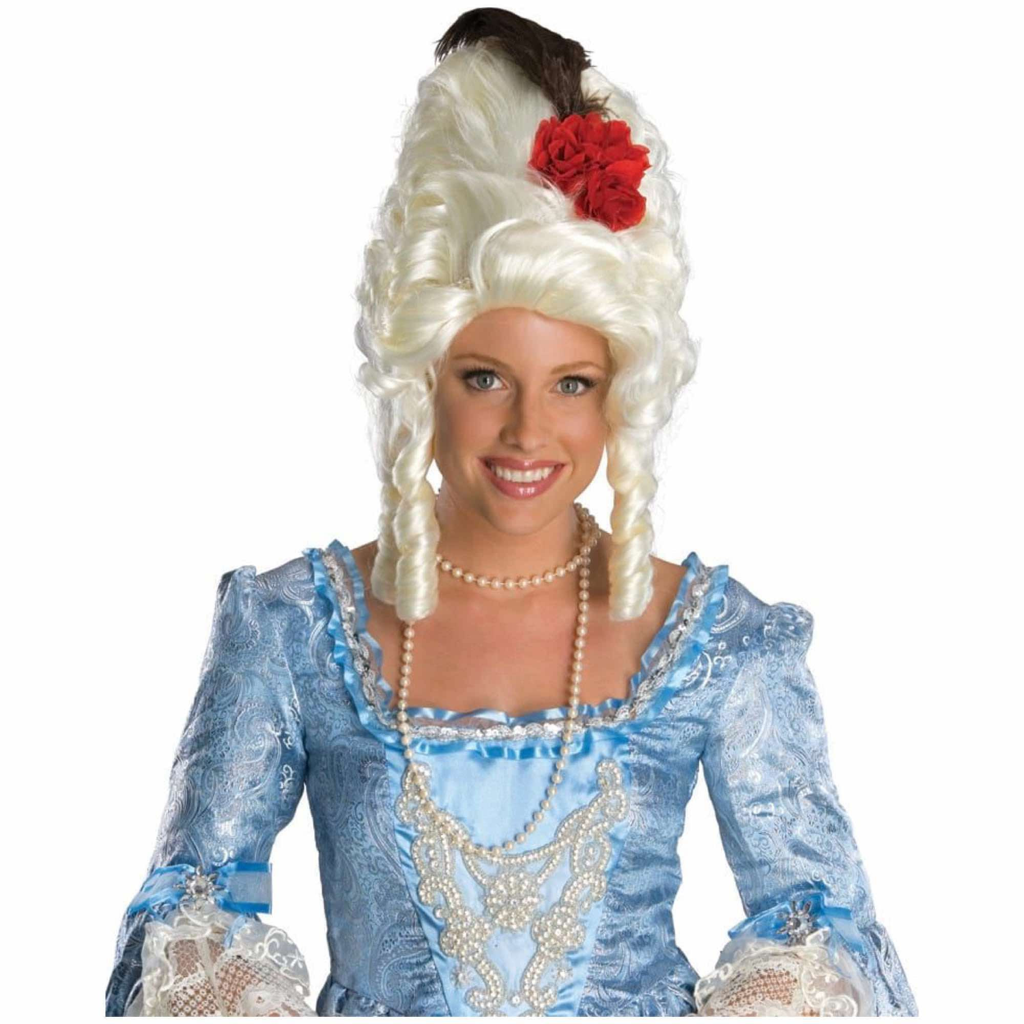 Marie Antoinette Womens Wig with Rose