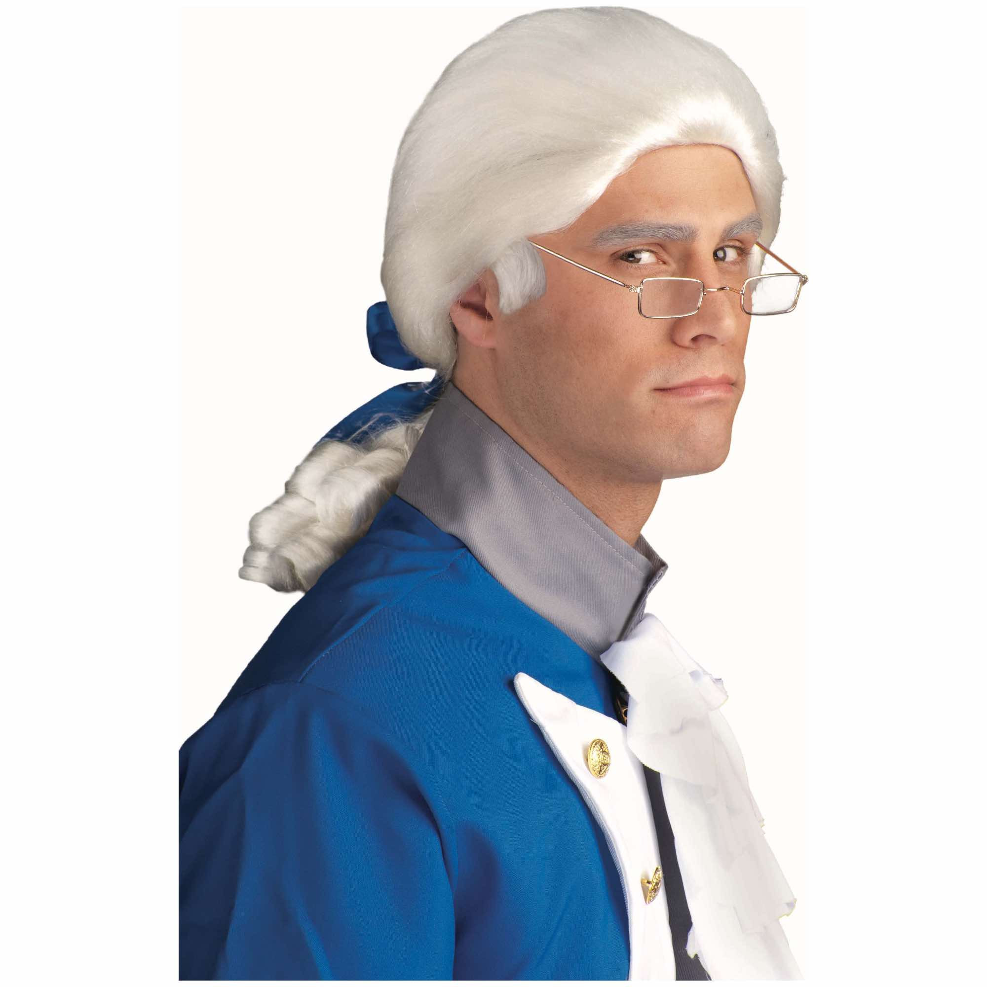 Historical Colonial White Mens Wig