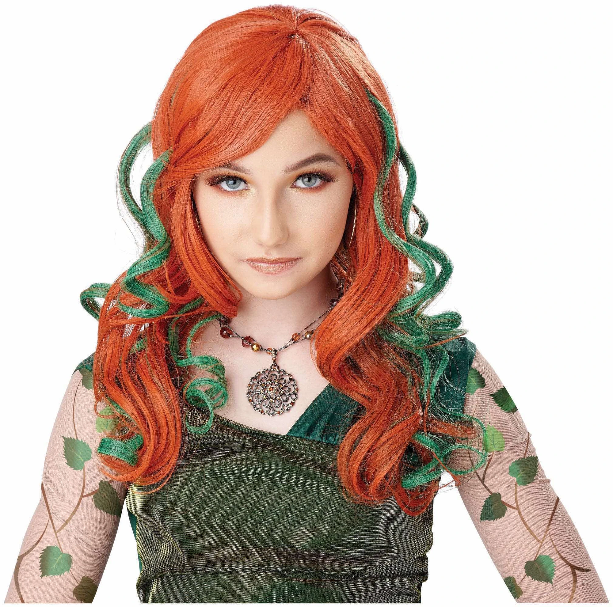 Pumpkin Vines Monster Horror Auburn Girls Wig