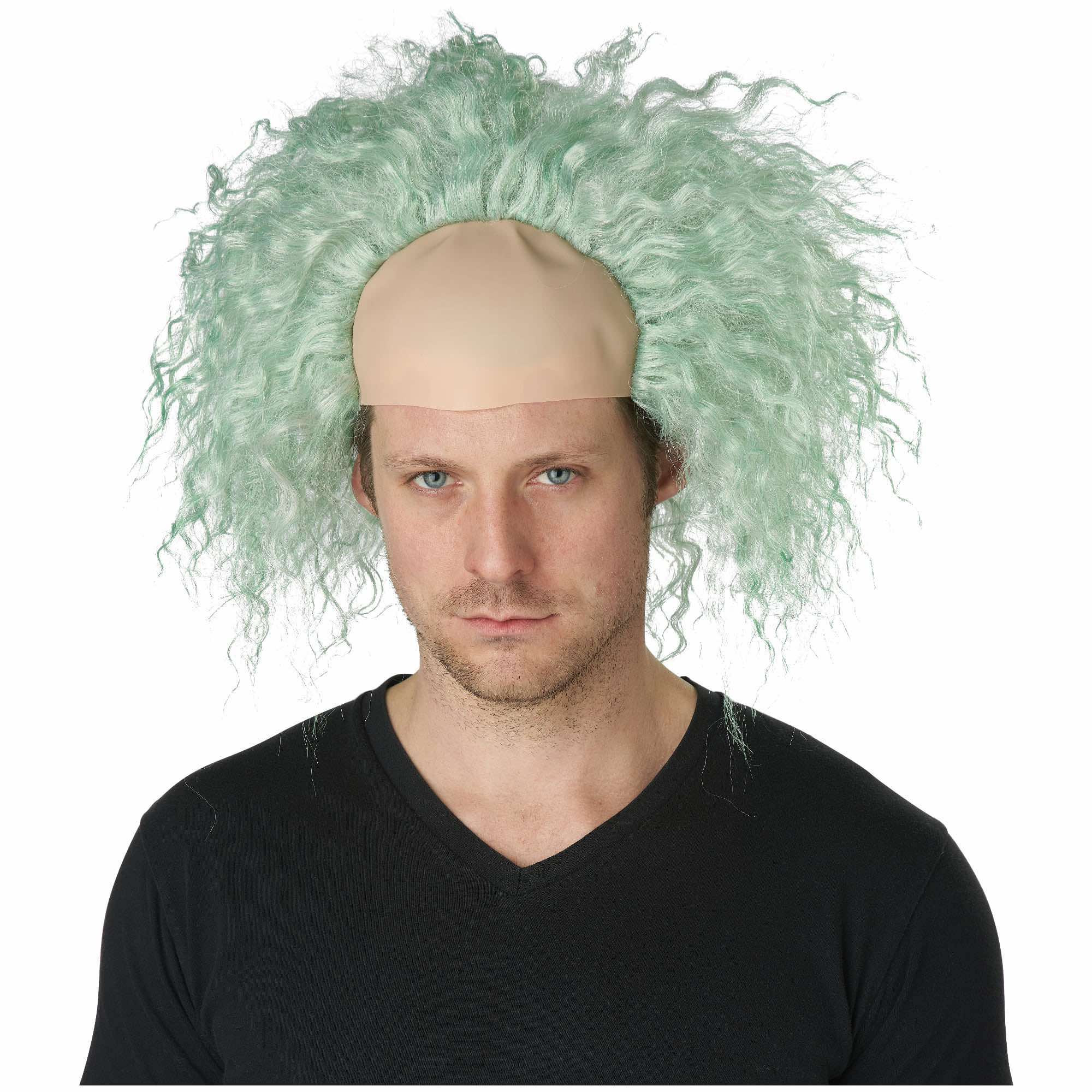 Ghost Haunt Horror Mens Wig with Bald Cap