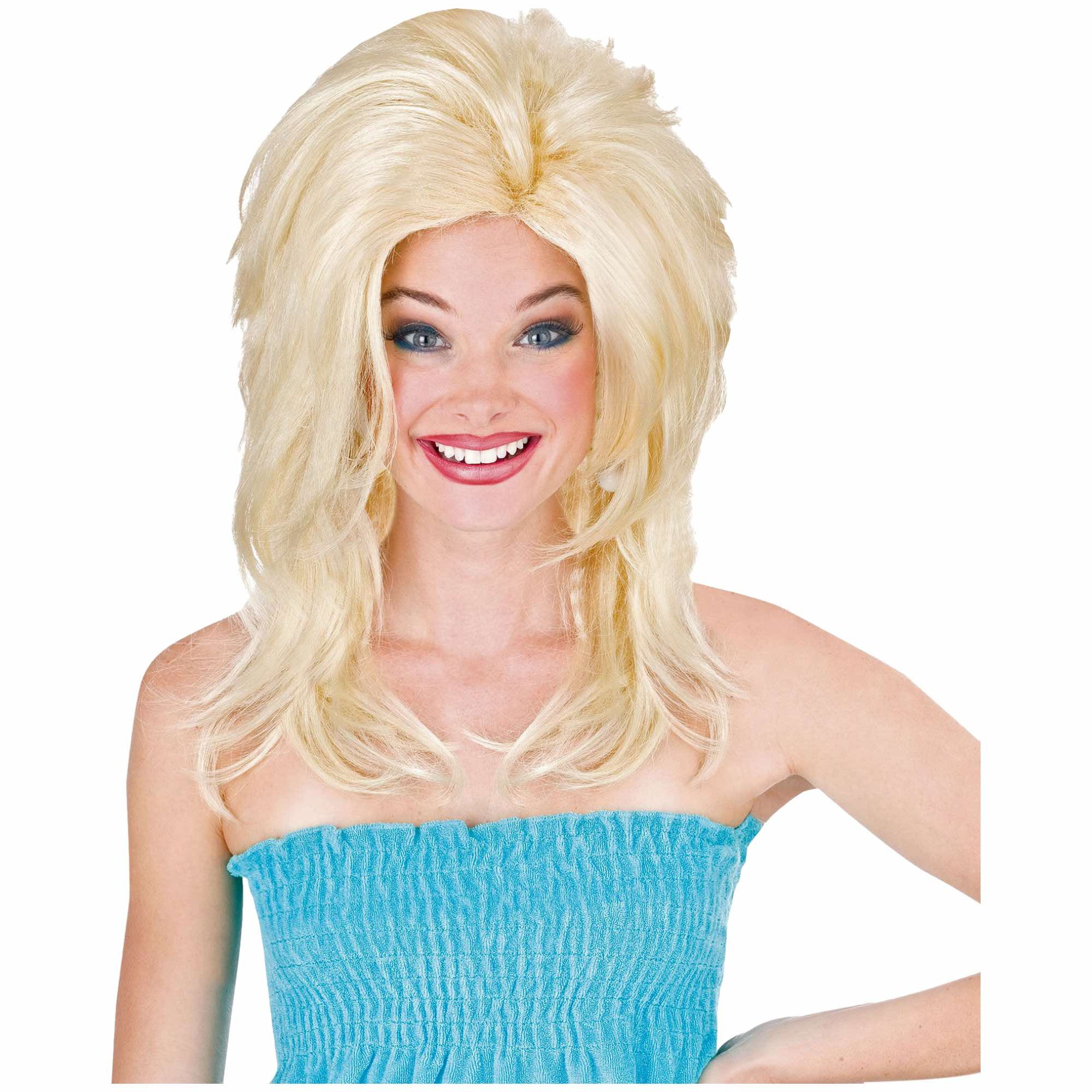 Big Texas Hair Blonde 80s Women Wig