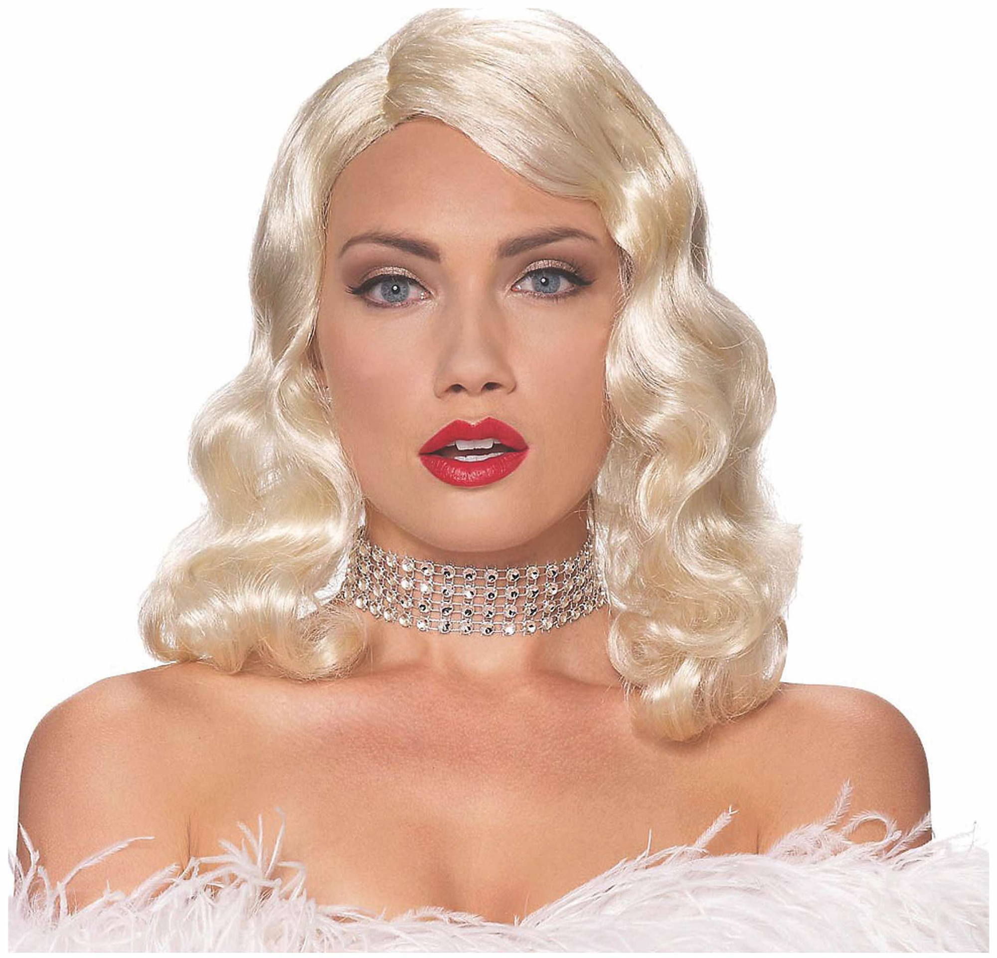 Femme Fatale 30s 40s Blonde Hollywood Womens Wig