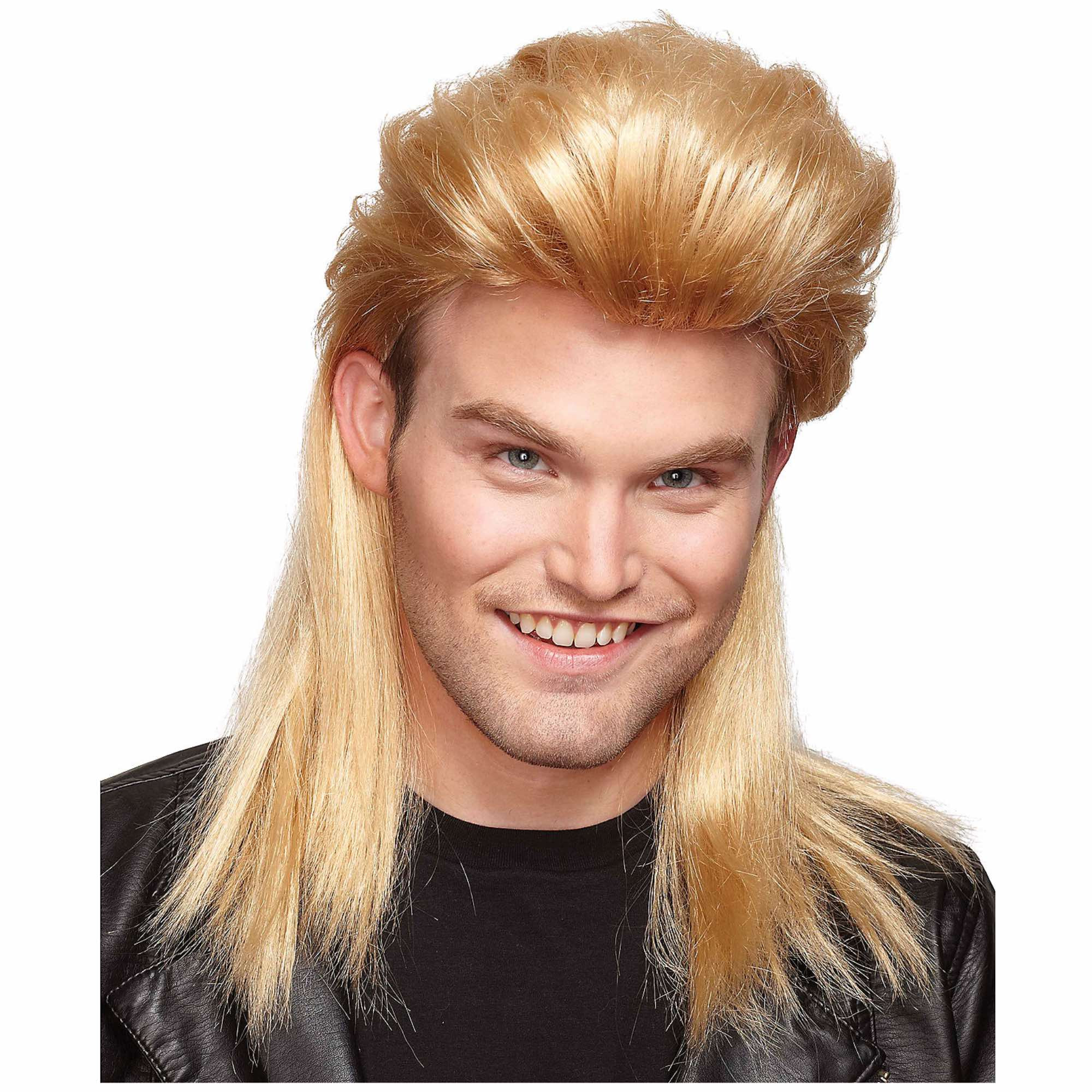 Nightclub Mullet 80s Blonde Mens Wig