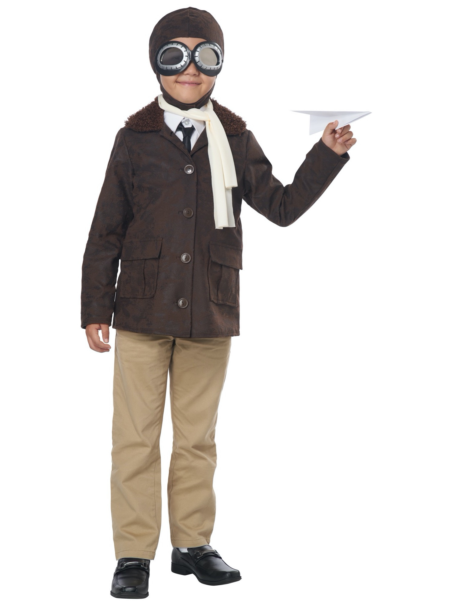 American Aviator 20s Flight Pilot Military Book Week Child Boys Costume