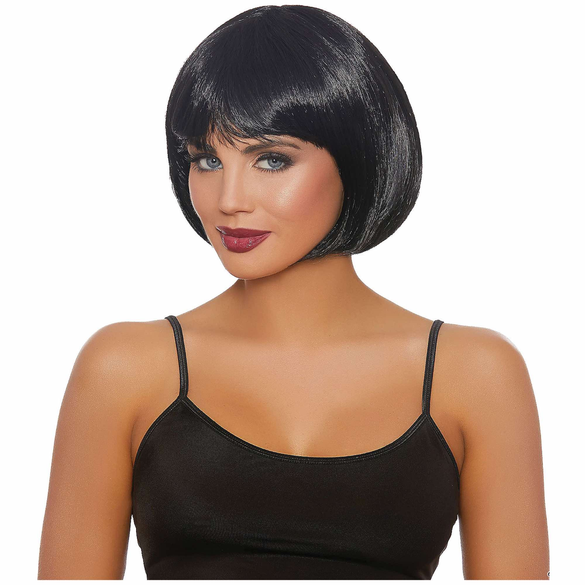 Flapper 20s Black Vintage Celebrity Womens Wig