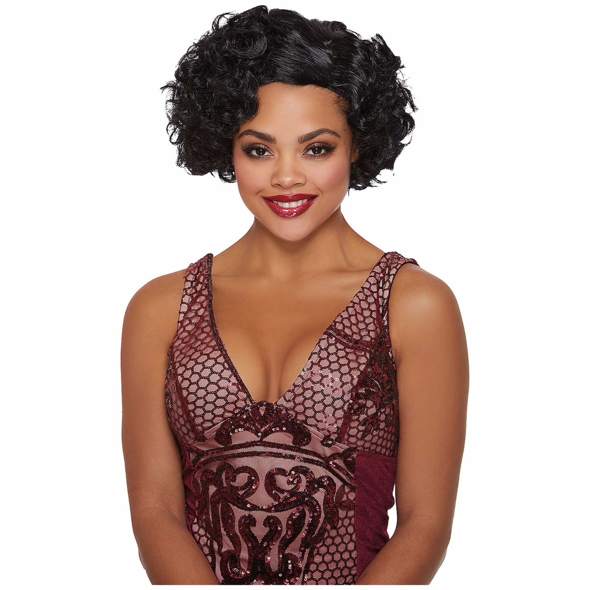Flapper 20s Black Jazz Womens Wig