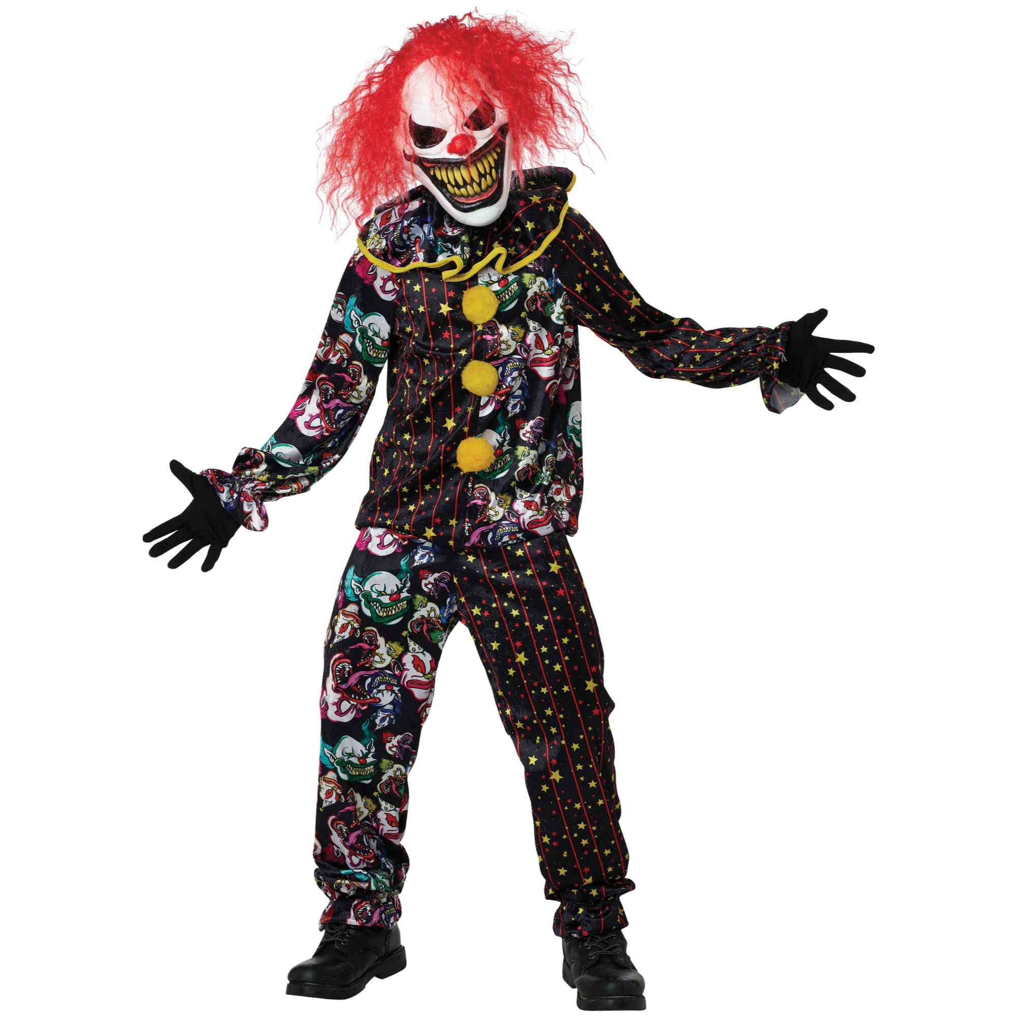 Killer Smile Clown Horror Boys Costume