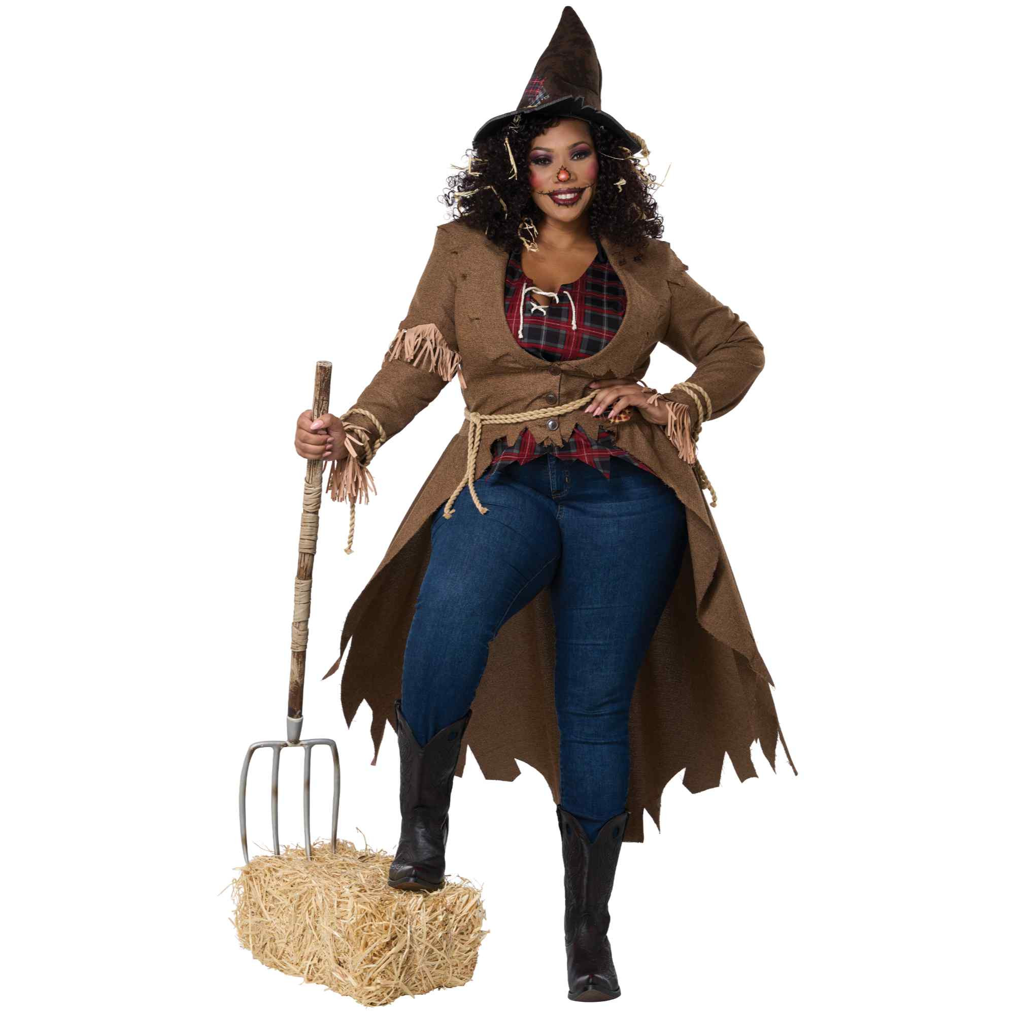 Harvest Hottie Scarecrow Womens Costume Plus