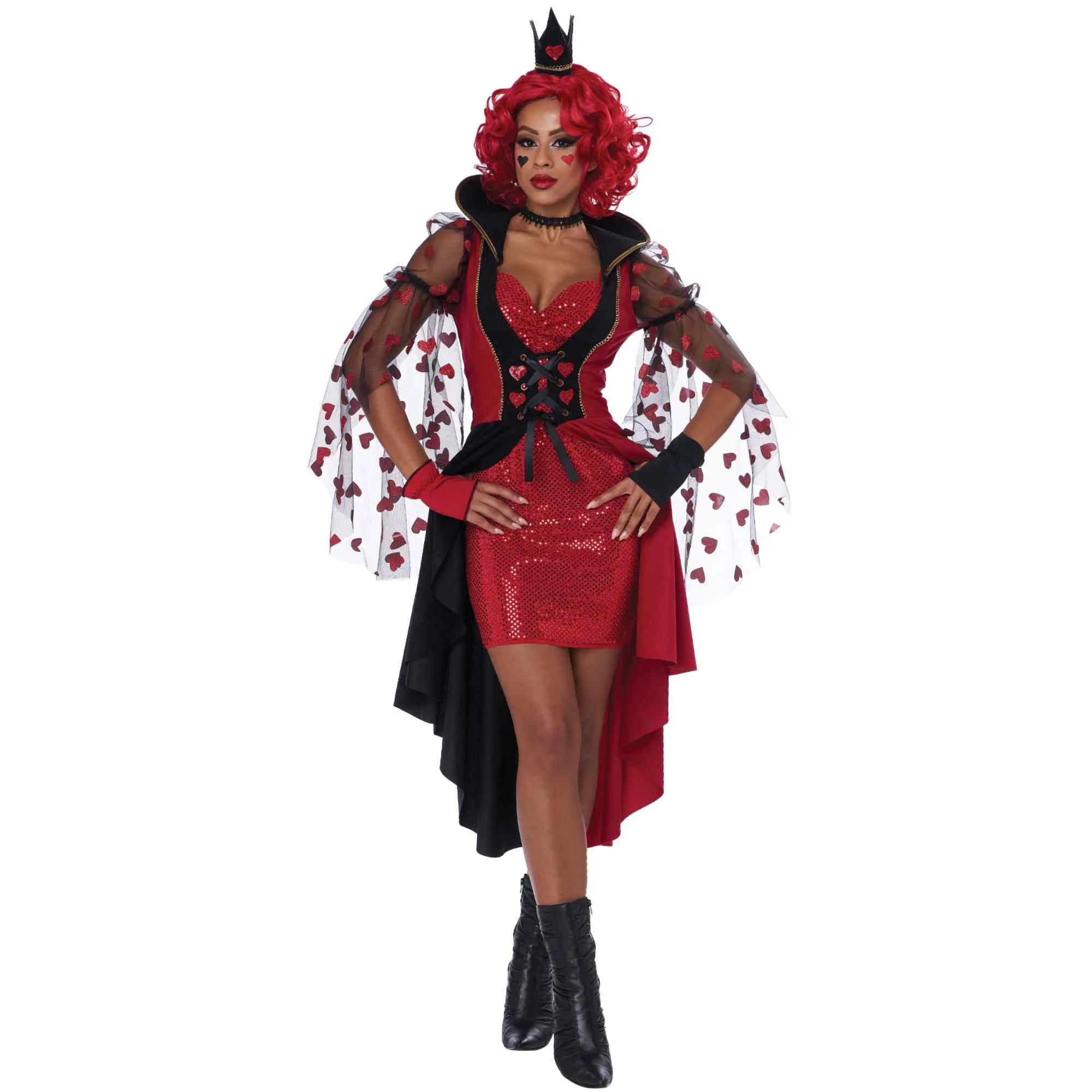 Red Queen Cosplay Dark Hearts Womens Costume