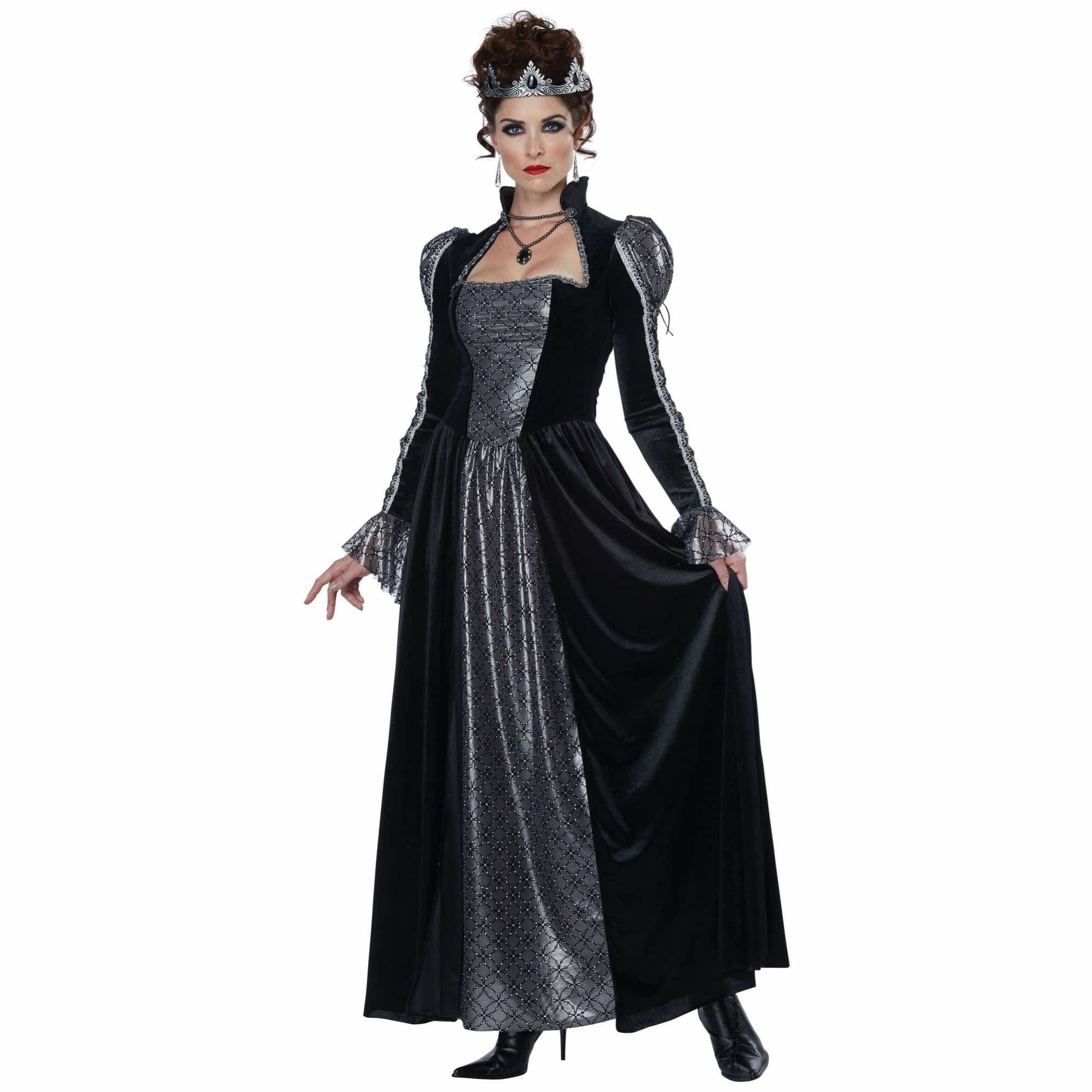 Dark Majesty Evil Queen Villian Renaissance Medieval Book Week Womens Costume