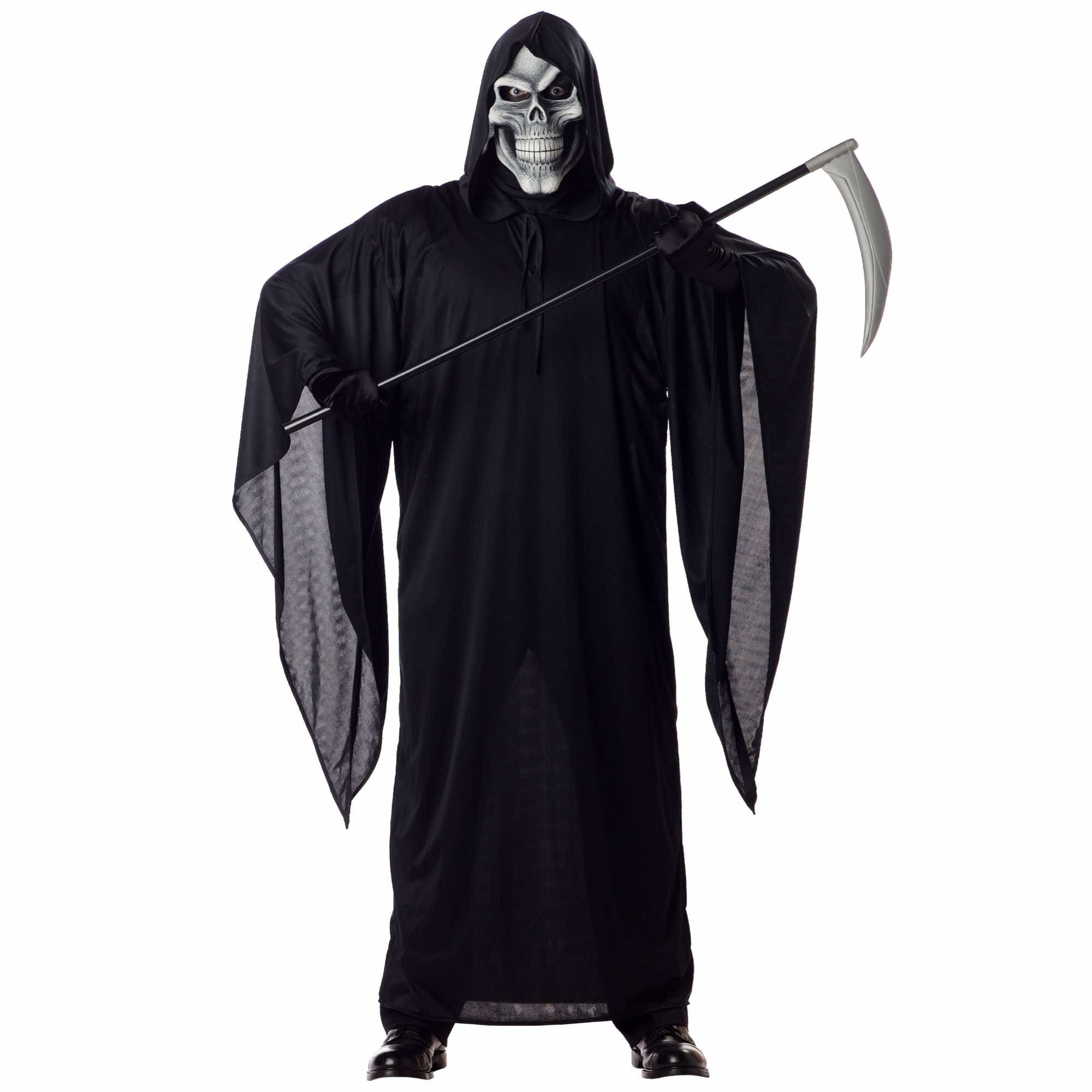 Grim Reaper Horror Robe Death Halloween Skeleton Men Costume