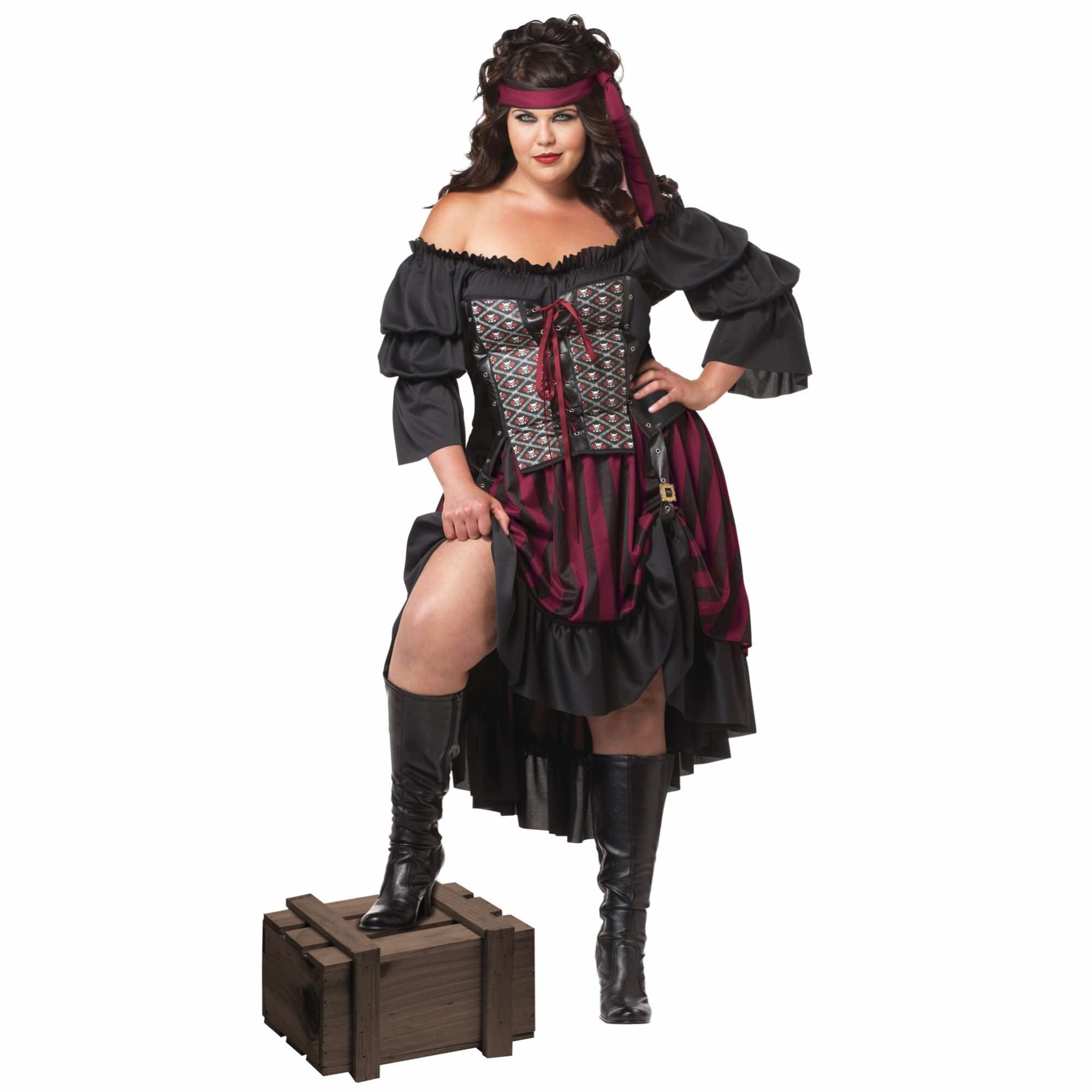 Pirate Wench Pirates of Carribbean Swashbuckler Storybook Womens Costume Plus