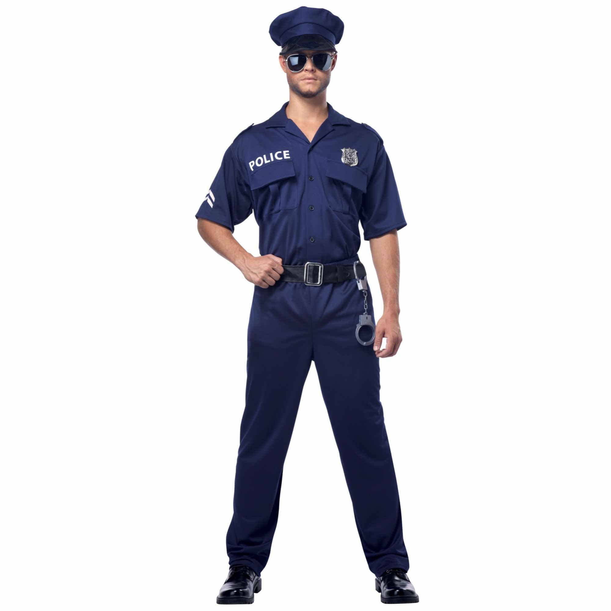 Police Officer Policeman Cop Copper Uniform Role Play Adult Mens Costume Plus