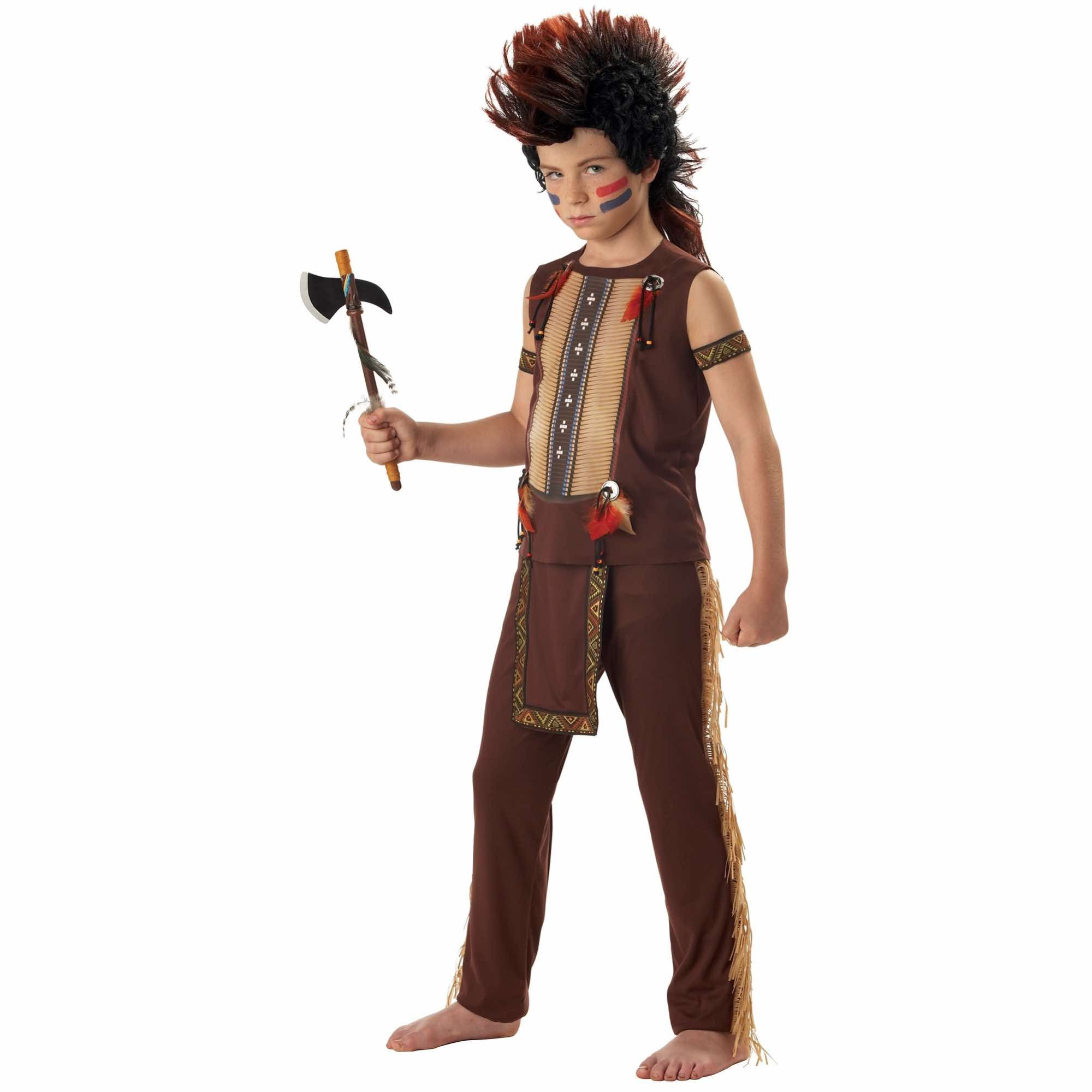 Indian Warrior Native American Western Old West Book Week Deluxe Boys Costume