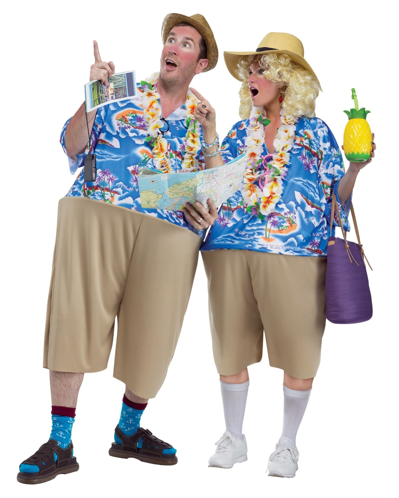 Tacky Tourist Tropical Traveller Vacation Hawaiian Fat Womens Mens Costume