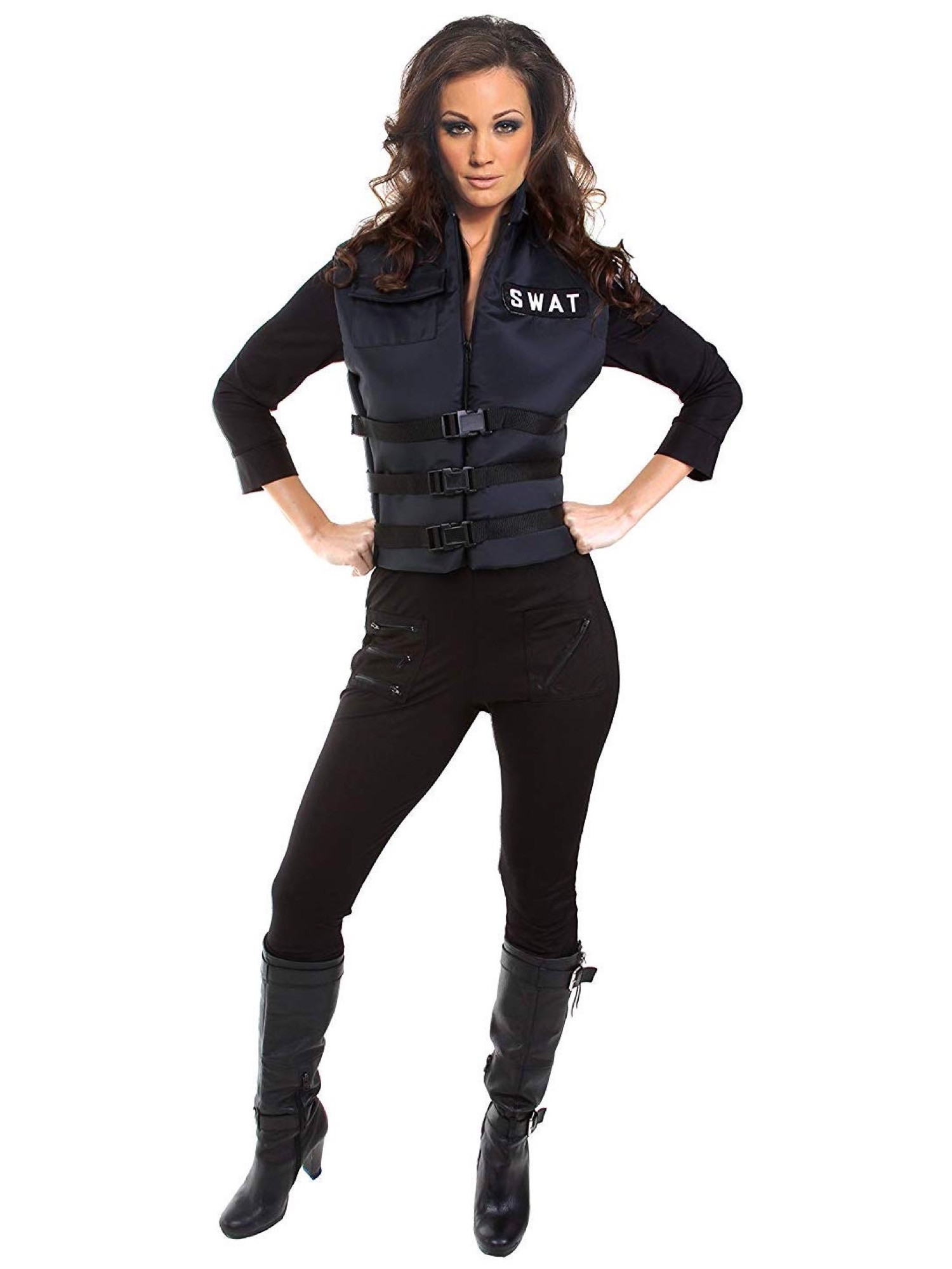 SWAT Girl S.W.A.T. Military Police Cop Commander Uniform Woman Costume