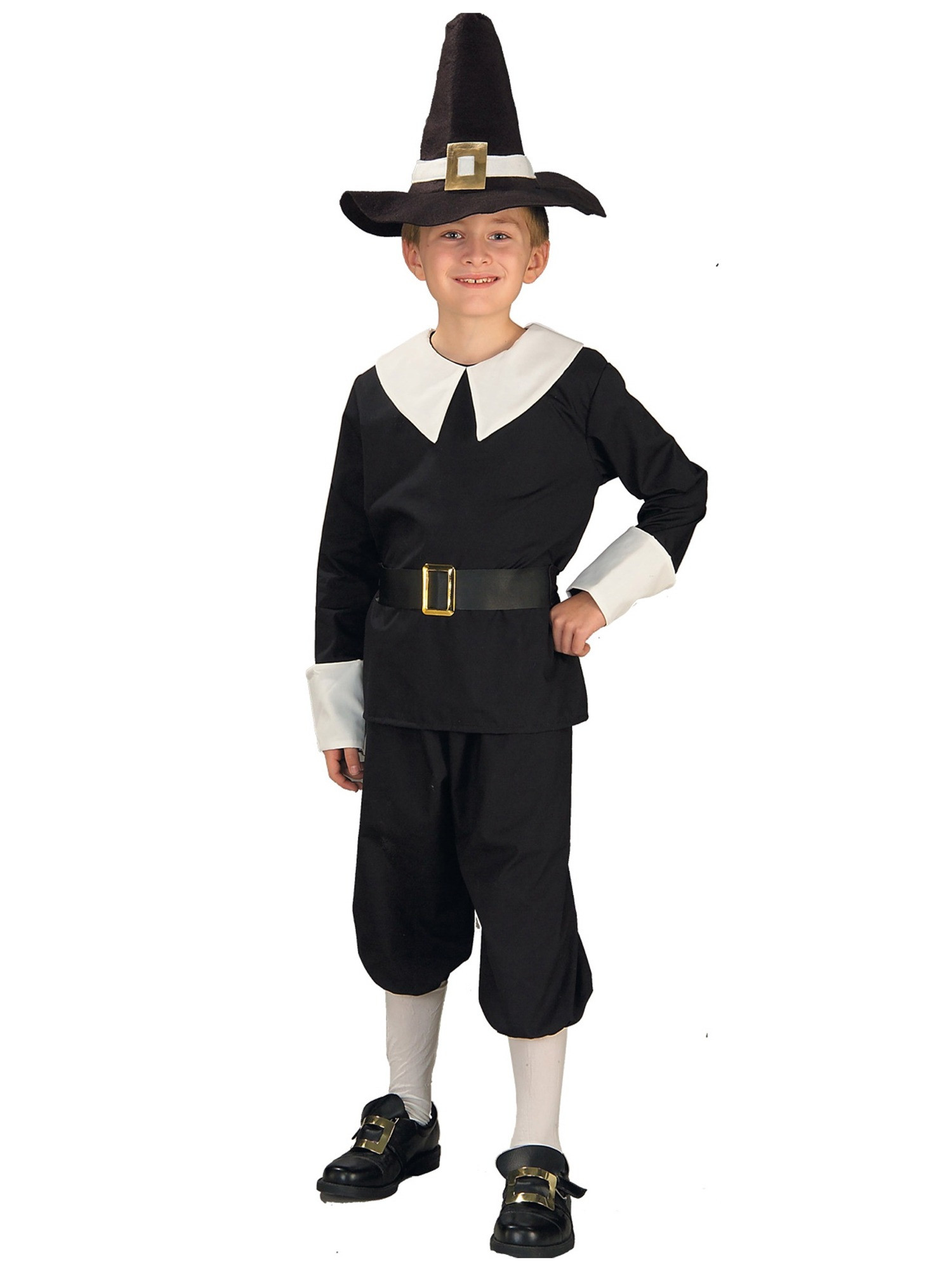 Pilgrim Colonial Olden Day Pioneer Historical Boys Costume