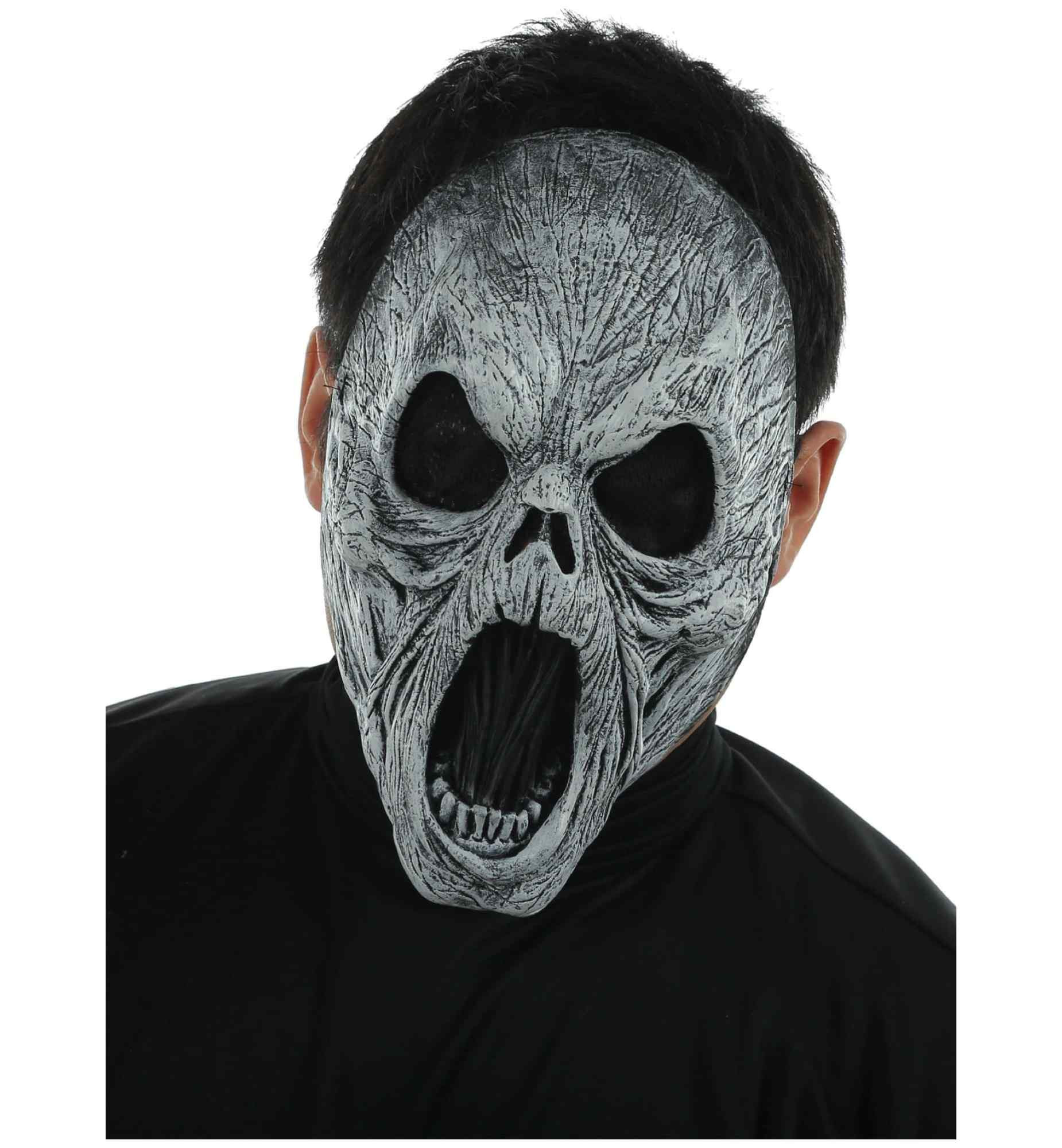 Wailing Spirit Horror Ghost Haunted Evil Spooky Halloween Mens Costume 1/2 Mask