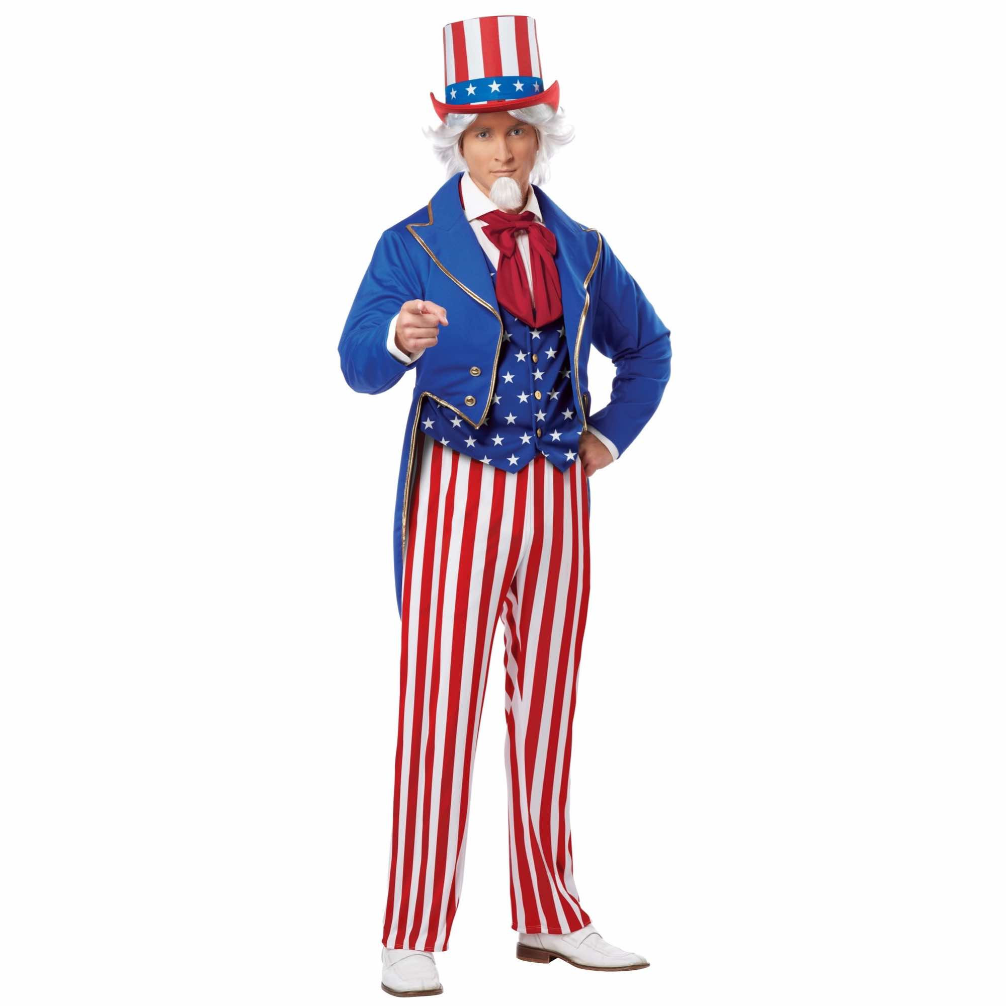 Uncle Sam American Patriotic US Independence Day 4th July Adult Mens Costume