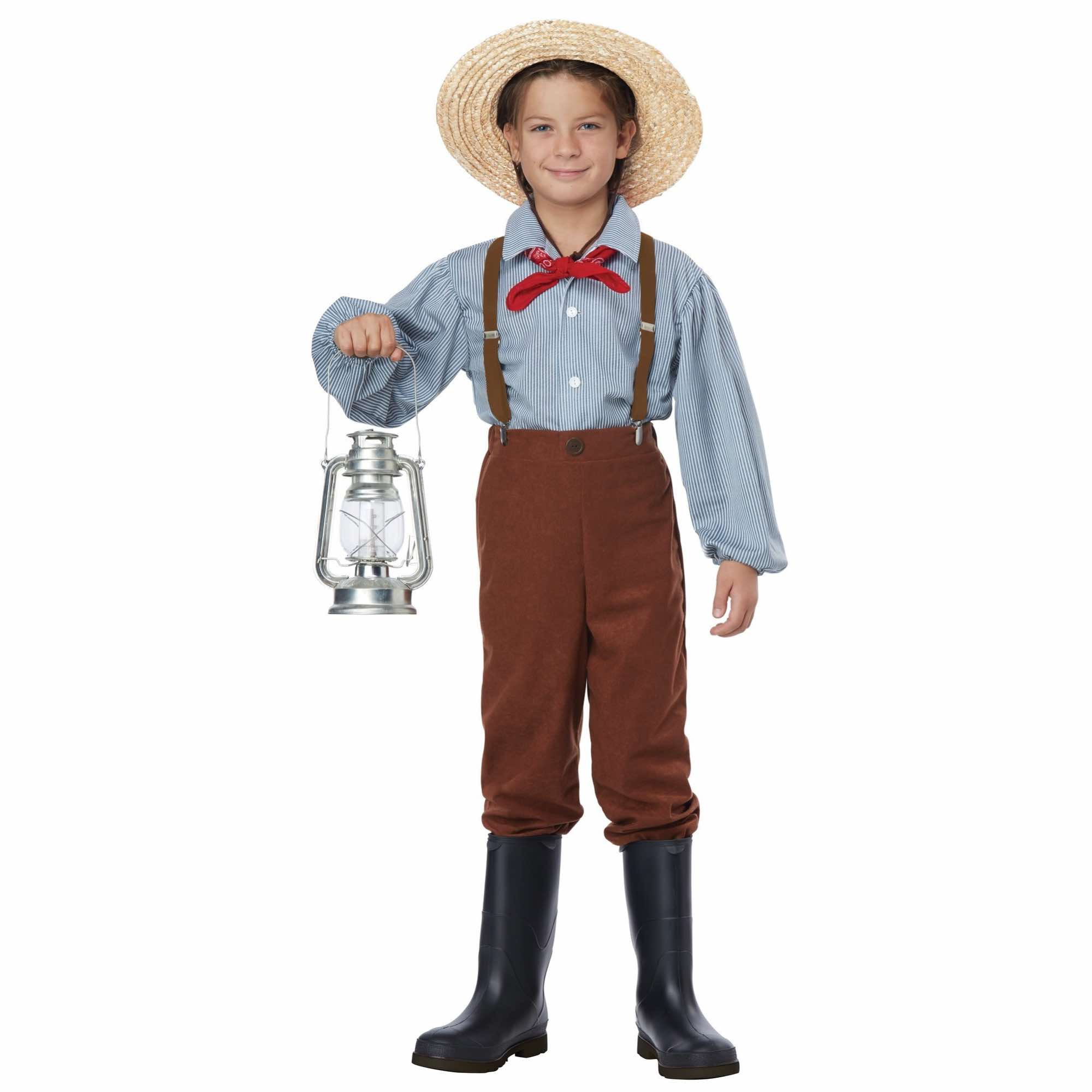 Pioneer Boy Victorian Pilgrim American Frontier Olden Day Child Boys Costume