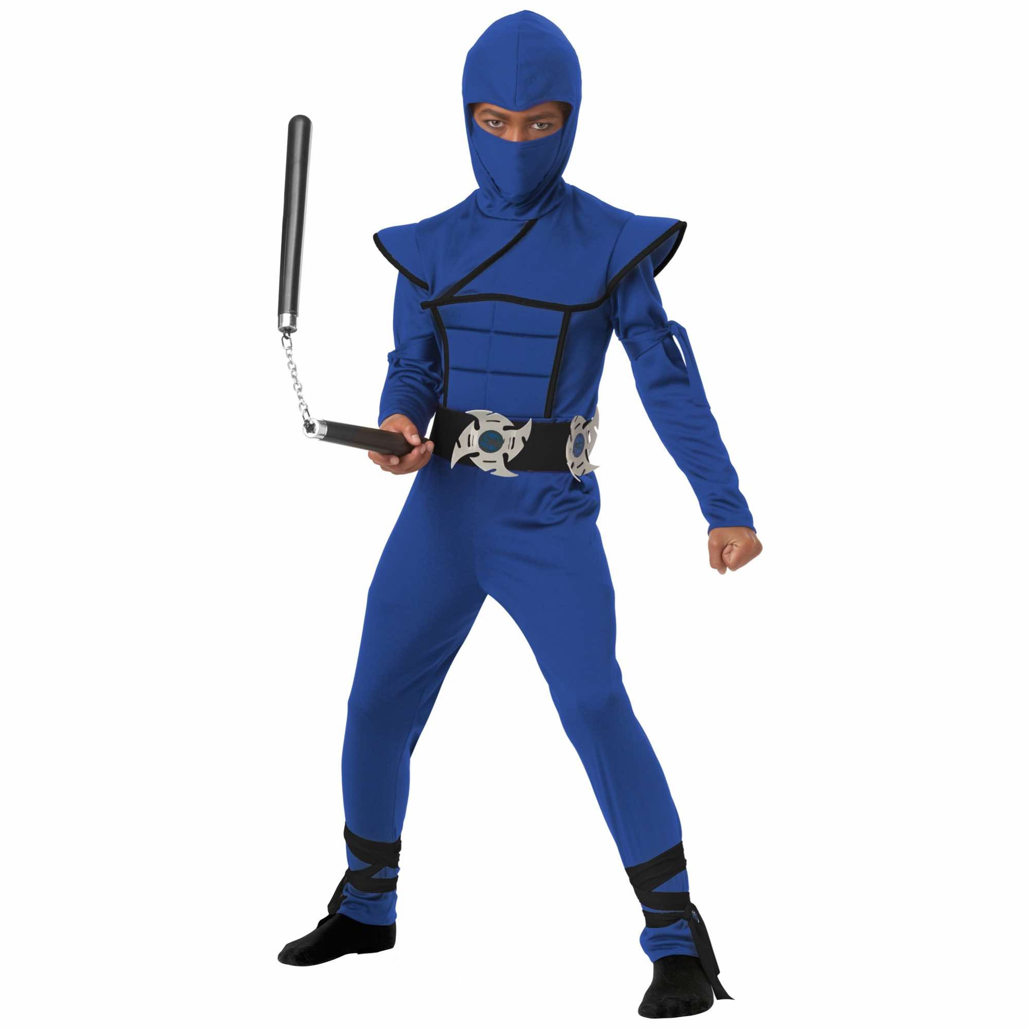 Stealth Ninja Blue Japanese Warrior Asian Book Week Boys Costume