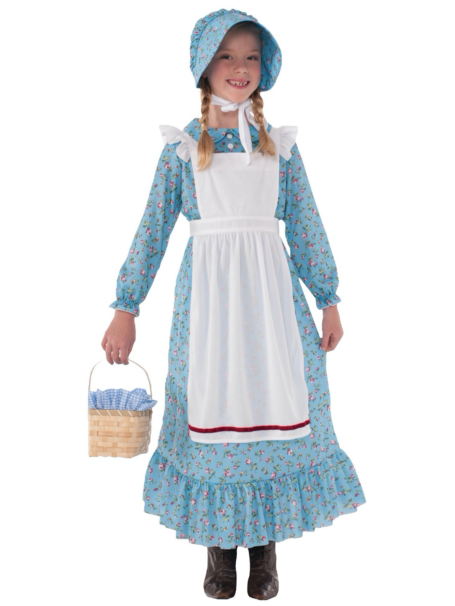 Pioneer Colonial Victorian Prairie Olden Day Frontier Book Week Girls Costume