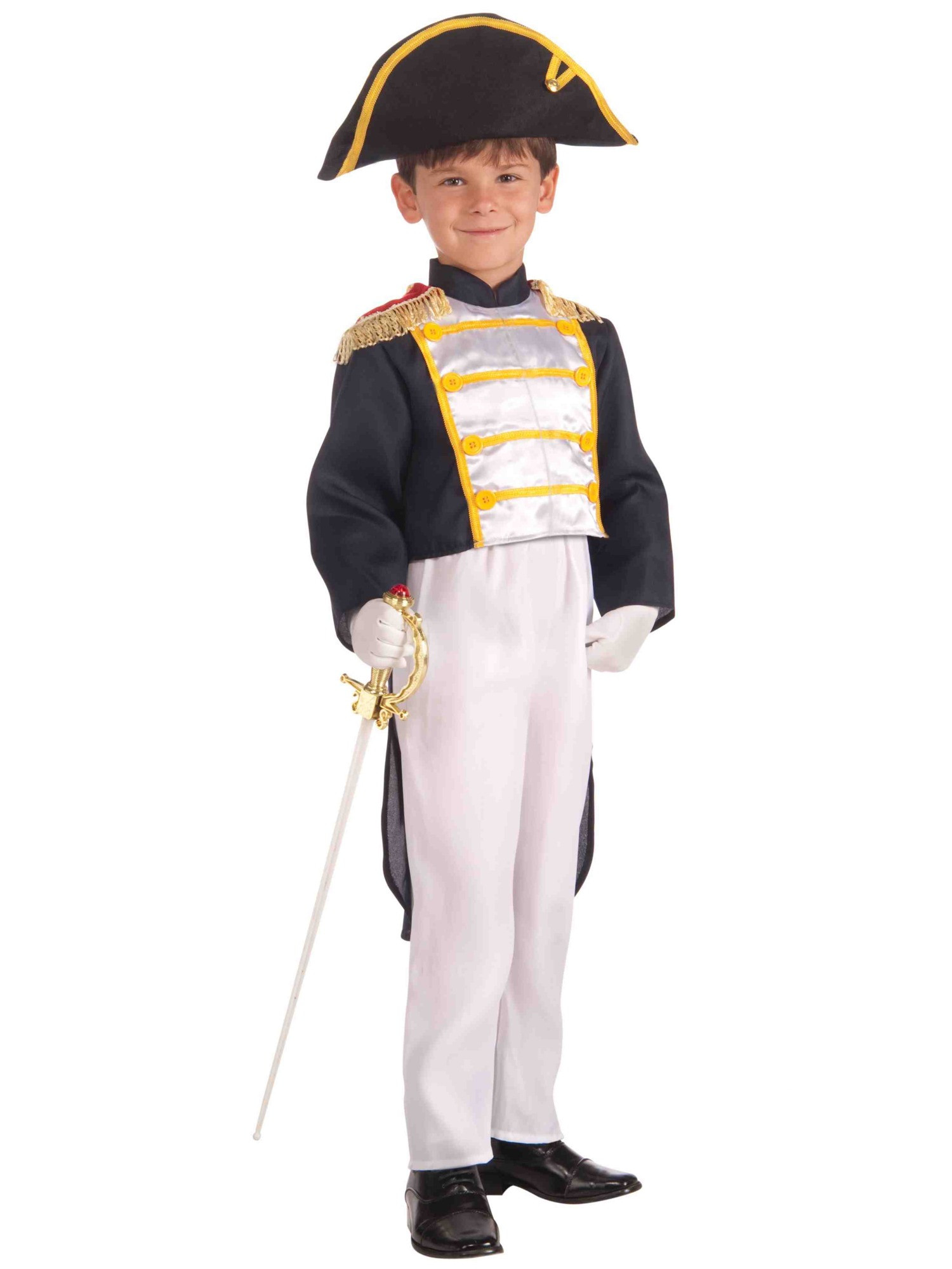 Colonial General George Washington Patriotic Olden Day Book Week Boys Costume