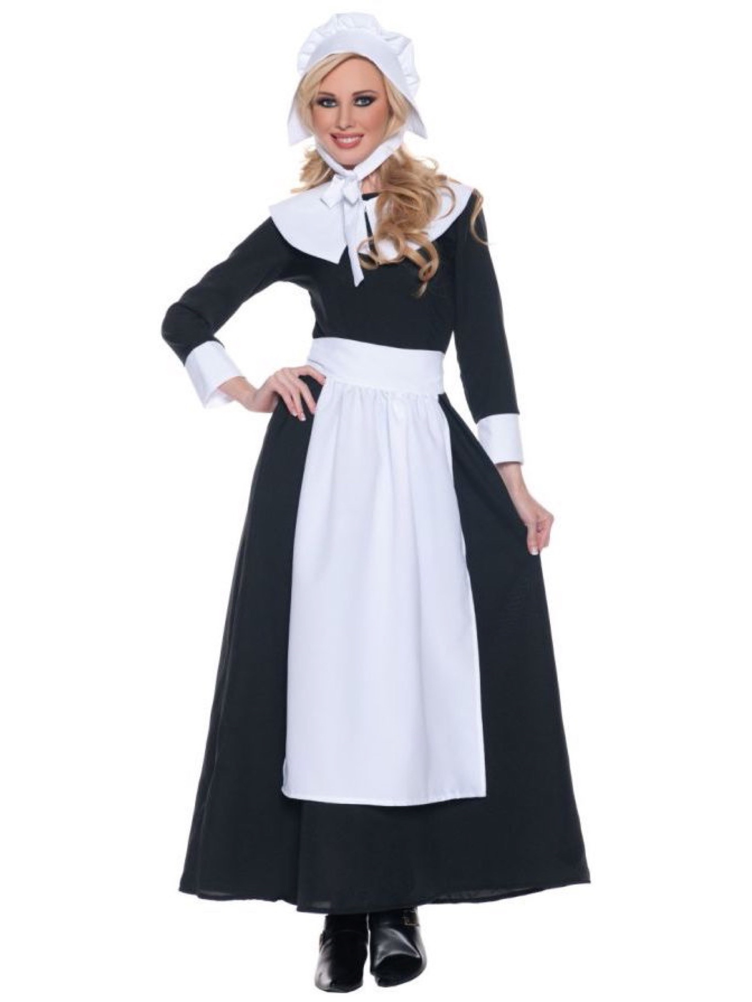 Pilgrim Colonial Victoria Thanksgiving Olden Day Historical Adult Womens Costume
