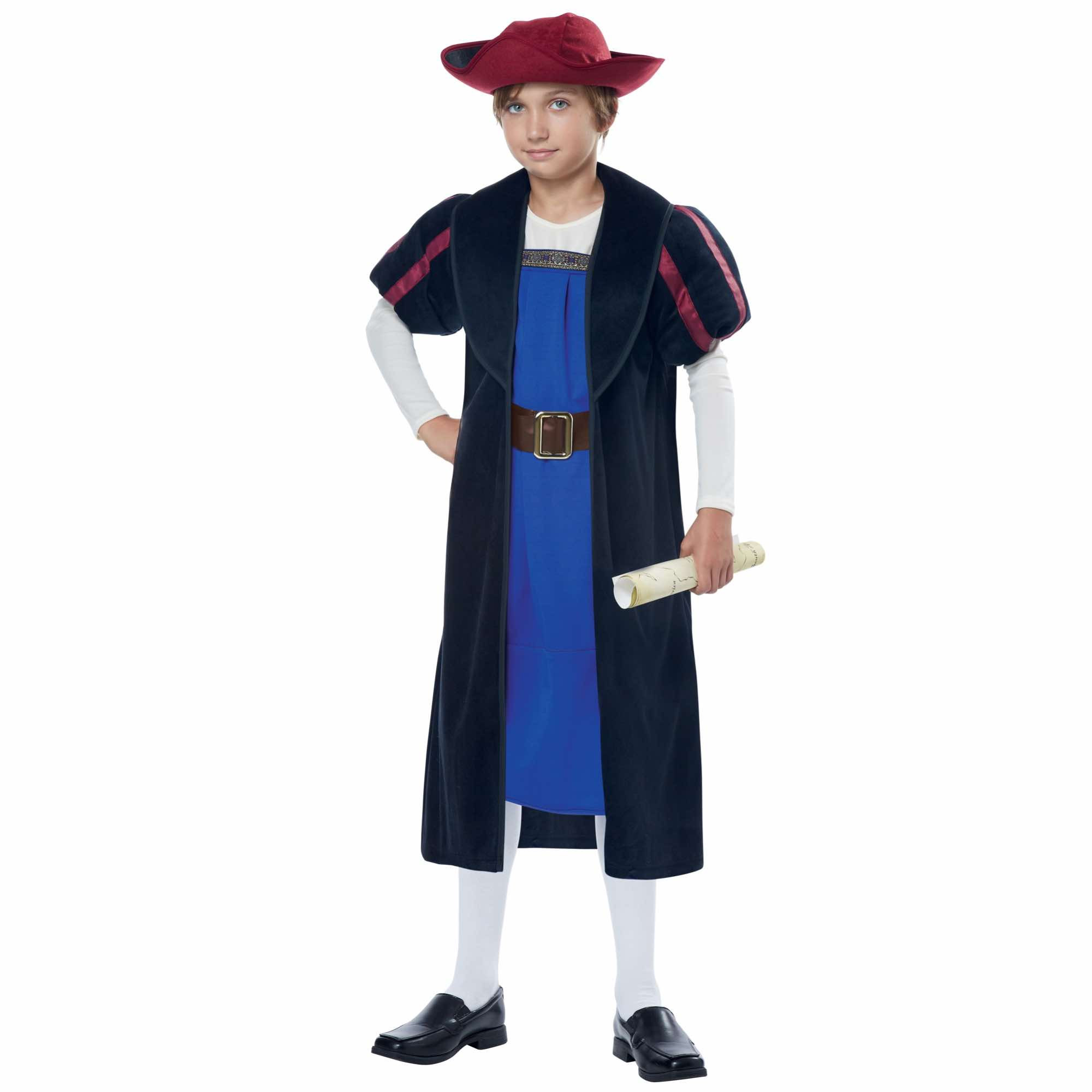 Christopher Columbus Colonial World Explorer Historical Book Week Boys Costume