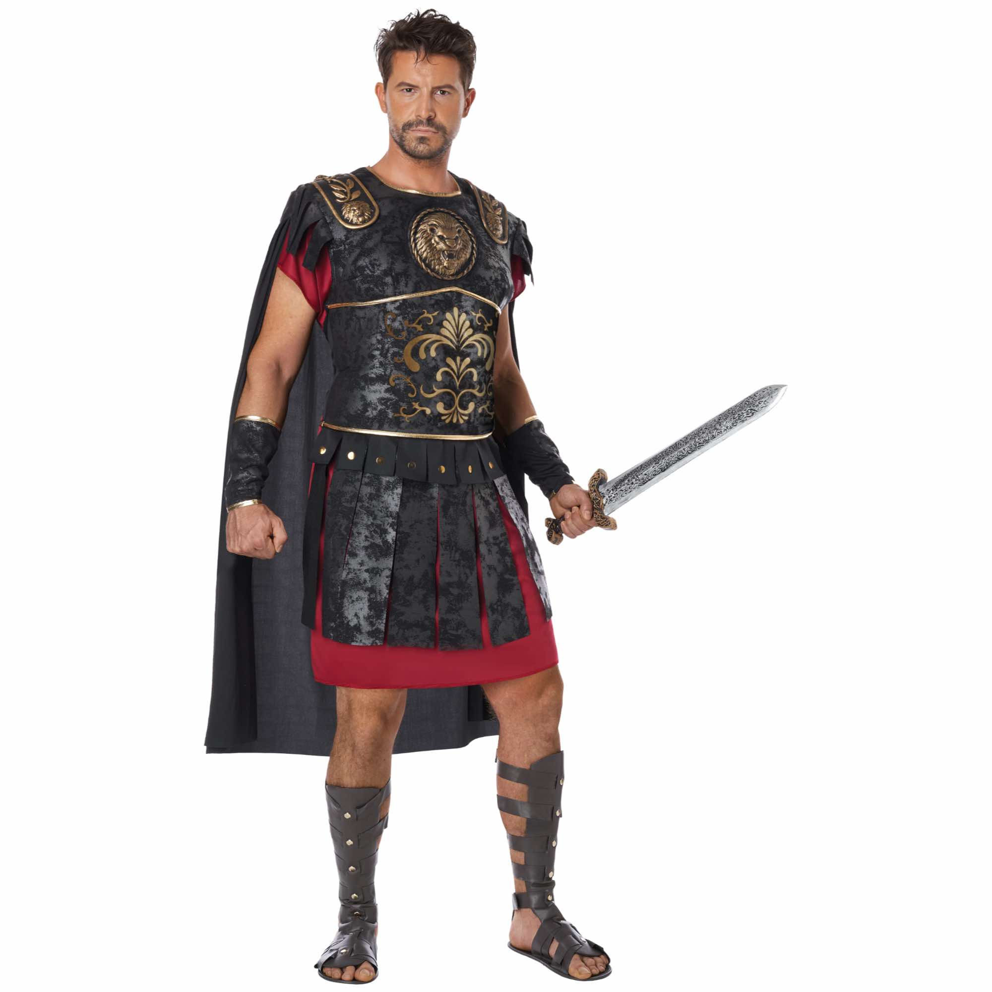 Roman Warrior Deluxe Gladiator Spartan Hercules Soldier Adult Mens Costume Plus