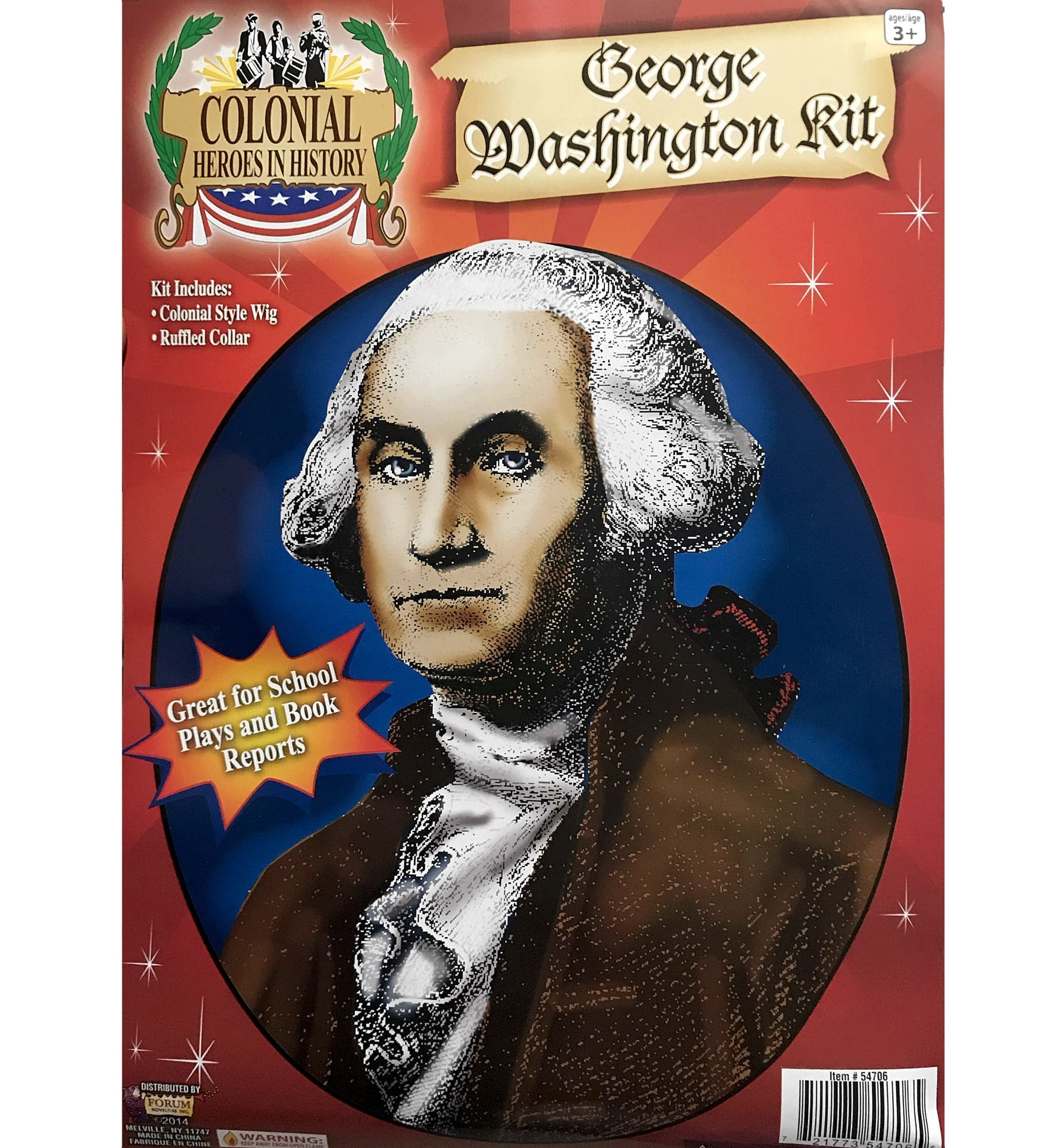 George Washington Founding Father USA American President Mens Costume Kit