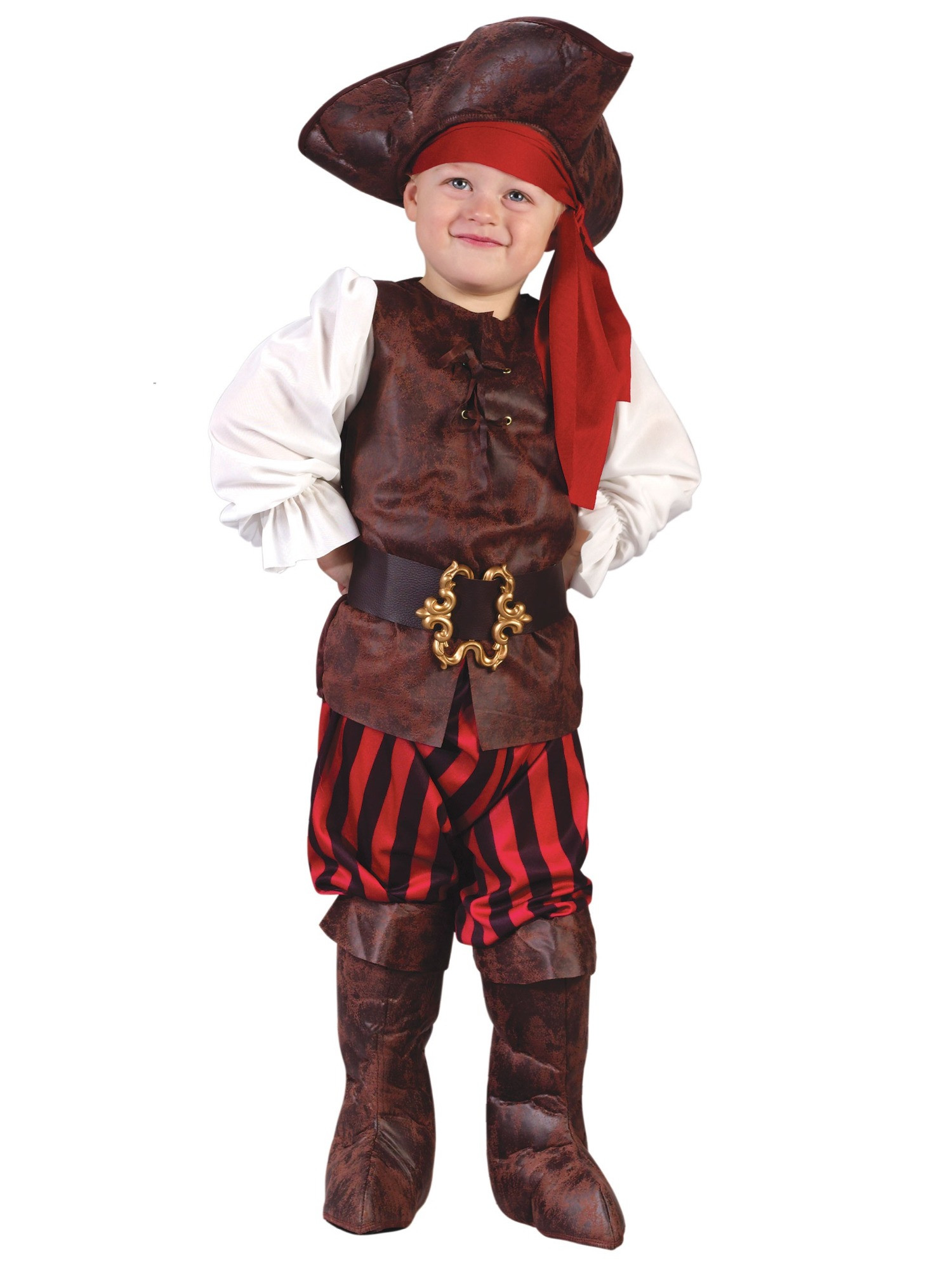 High Sea Buccaneer Pirate of Caribbean Captain Toddler Boys Costume