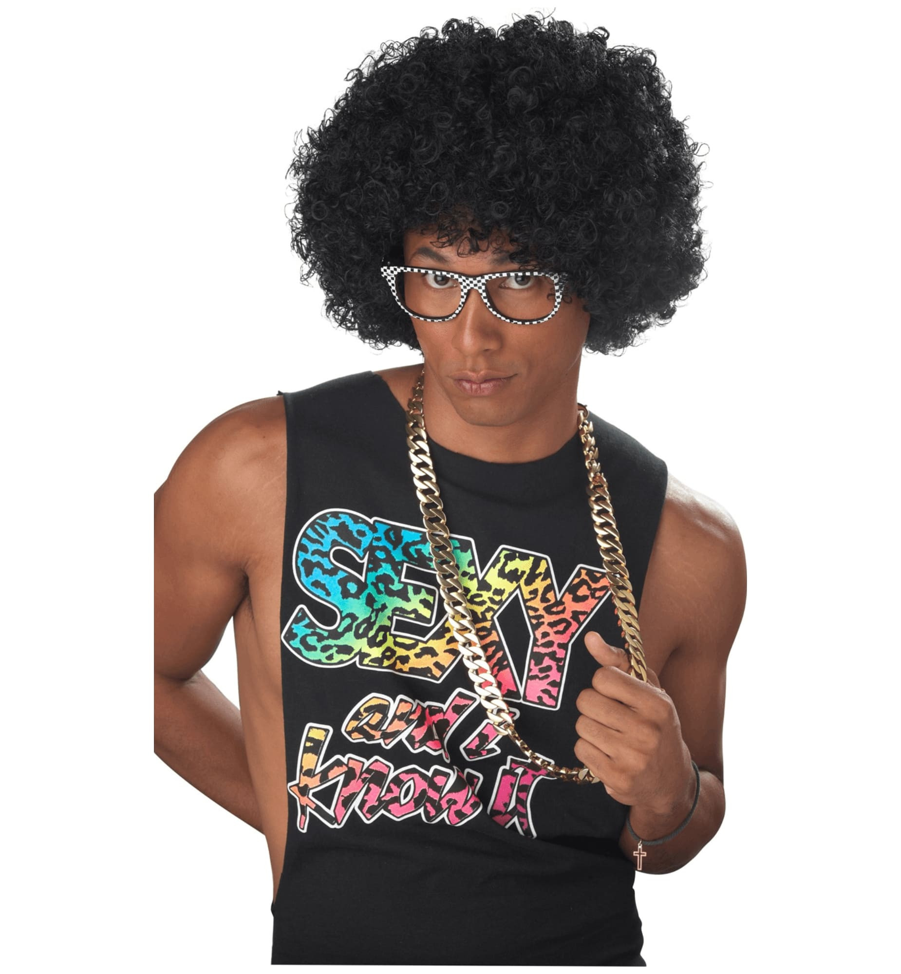 Jumbo Afro Black Hippie Pimp Disco Men Costume Wig