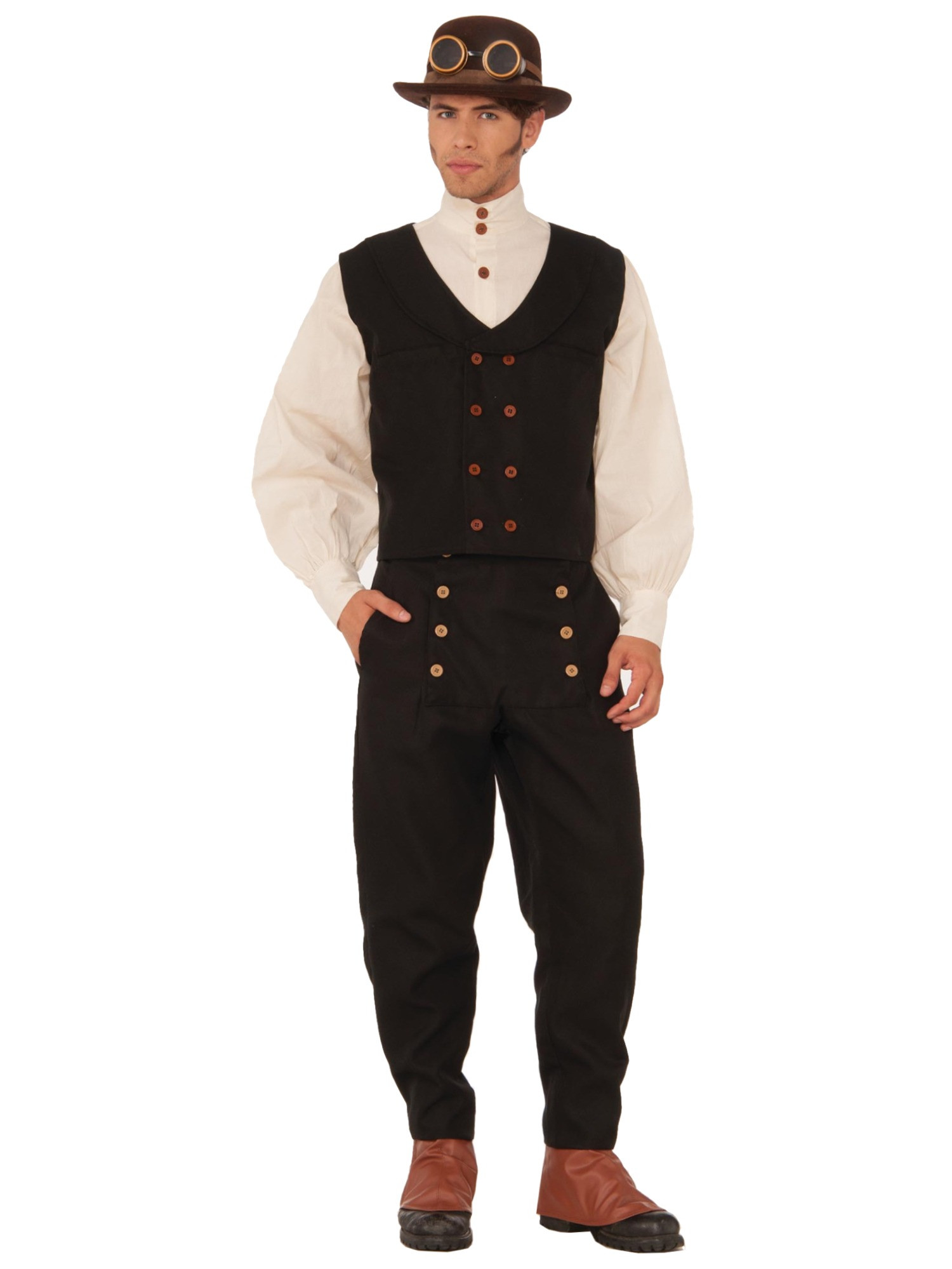 Steampunk Steam Punk Science Fiction Victorian Western Mens Costume Vest