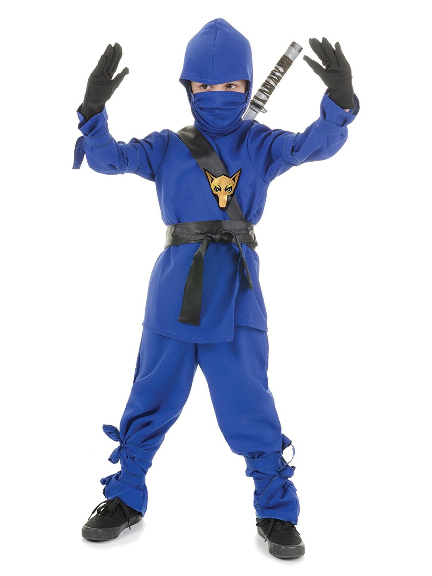 Ninja Blue Fox Stealth Japanese Asian Warrior Book Week Boys Costume