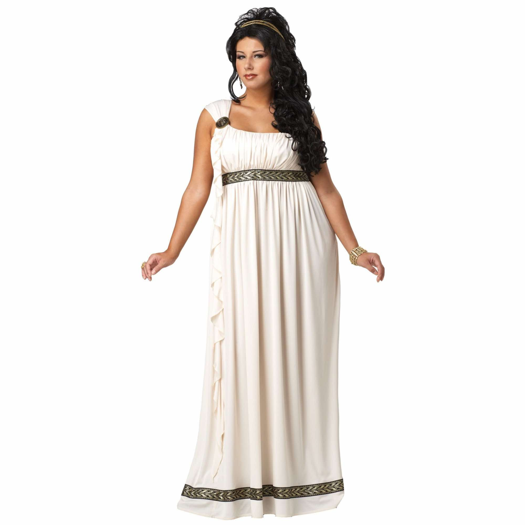 Olympic Goddess Greek Roman Toga Empress Spartan Womens Costumes Plus