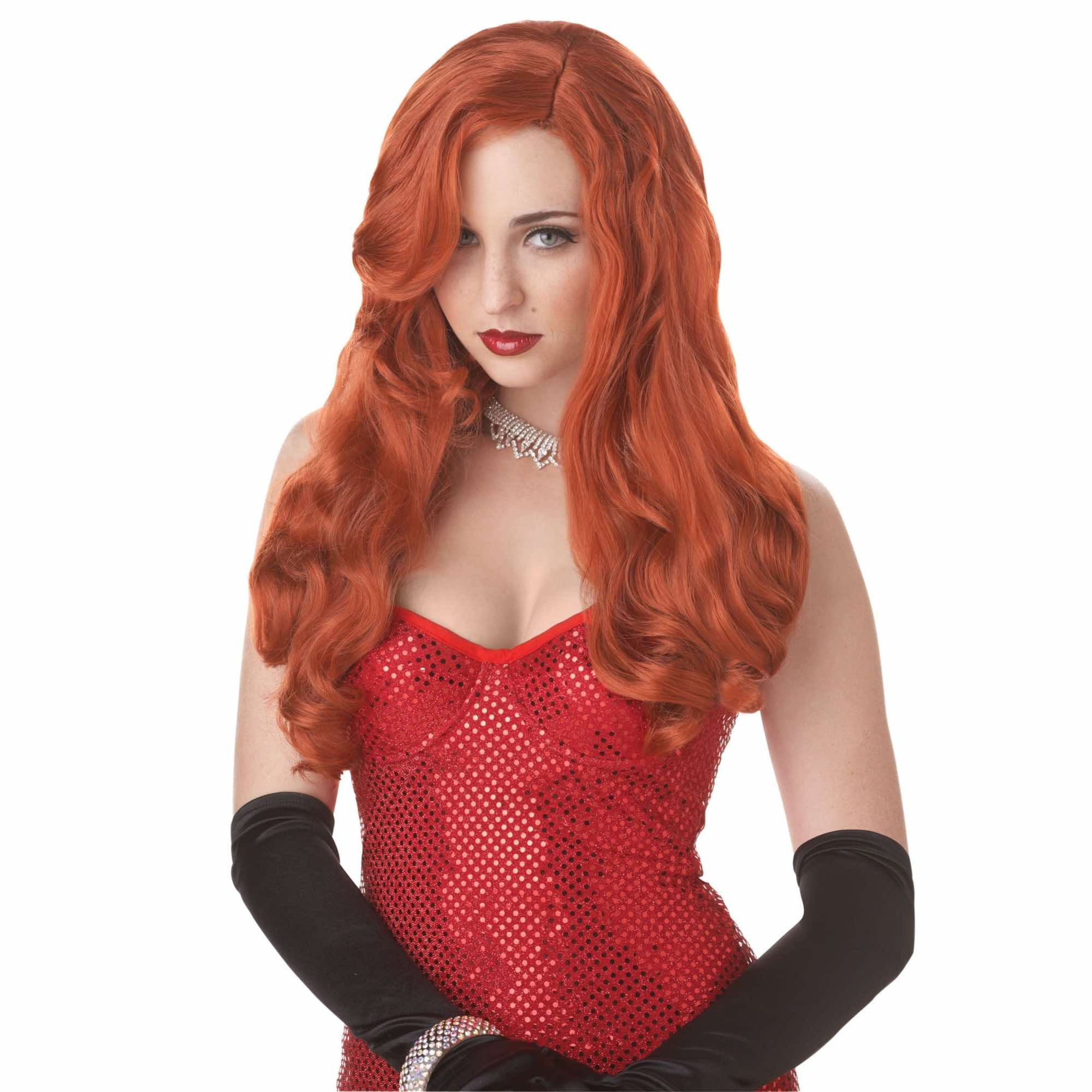 Silver Screen Sinsation Movie Star Sexy Jessica Red Women Costume Wig