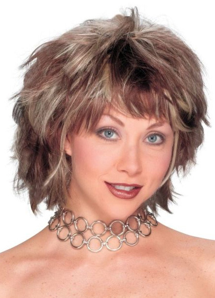 Choppy Layered Two Toned Blonde Black Women Costume Wig