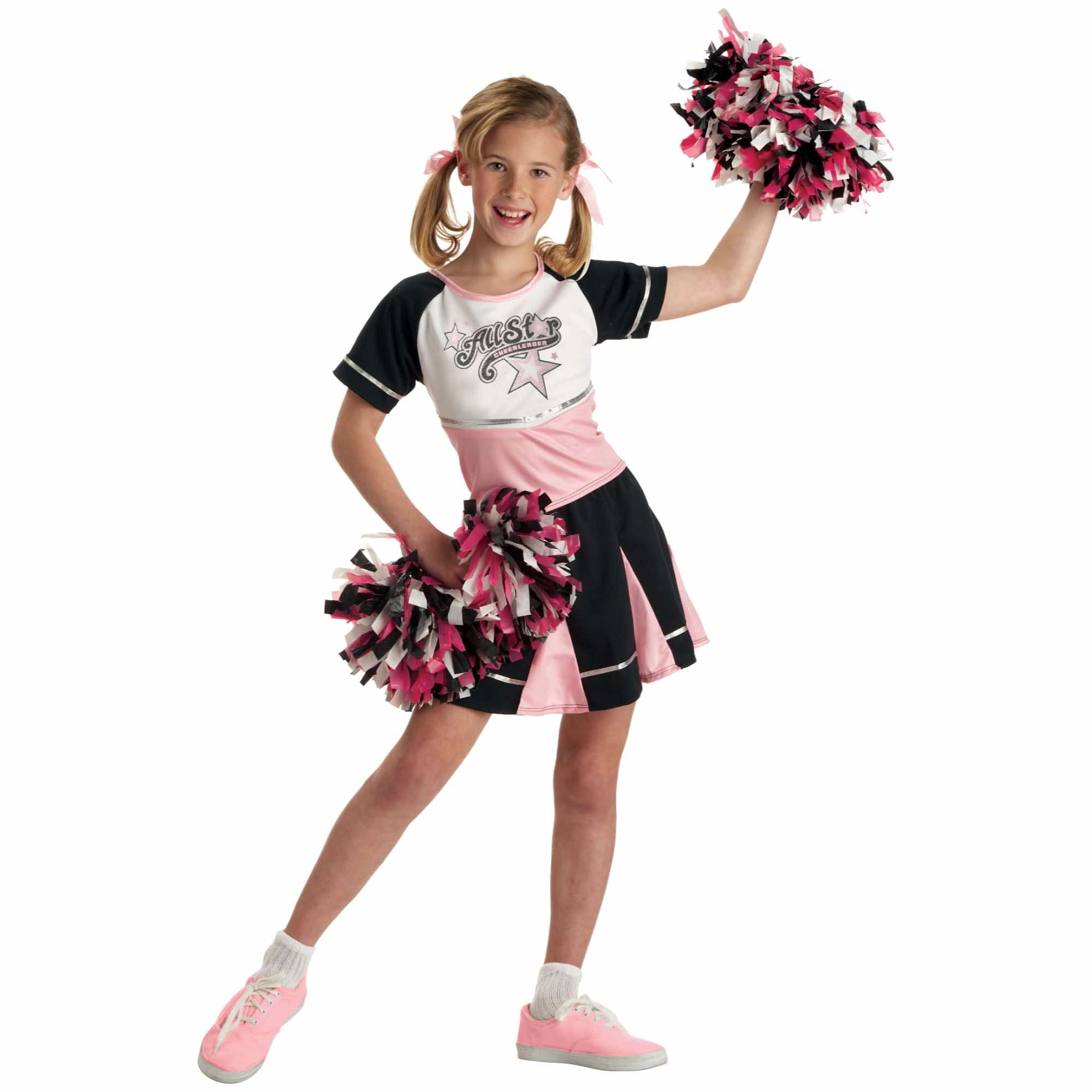 All Star Cheerleader Sport Uniform Book Week Child Girls Pom Poms & Costume