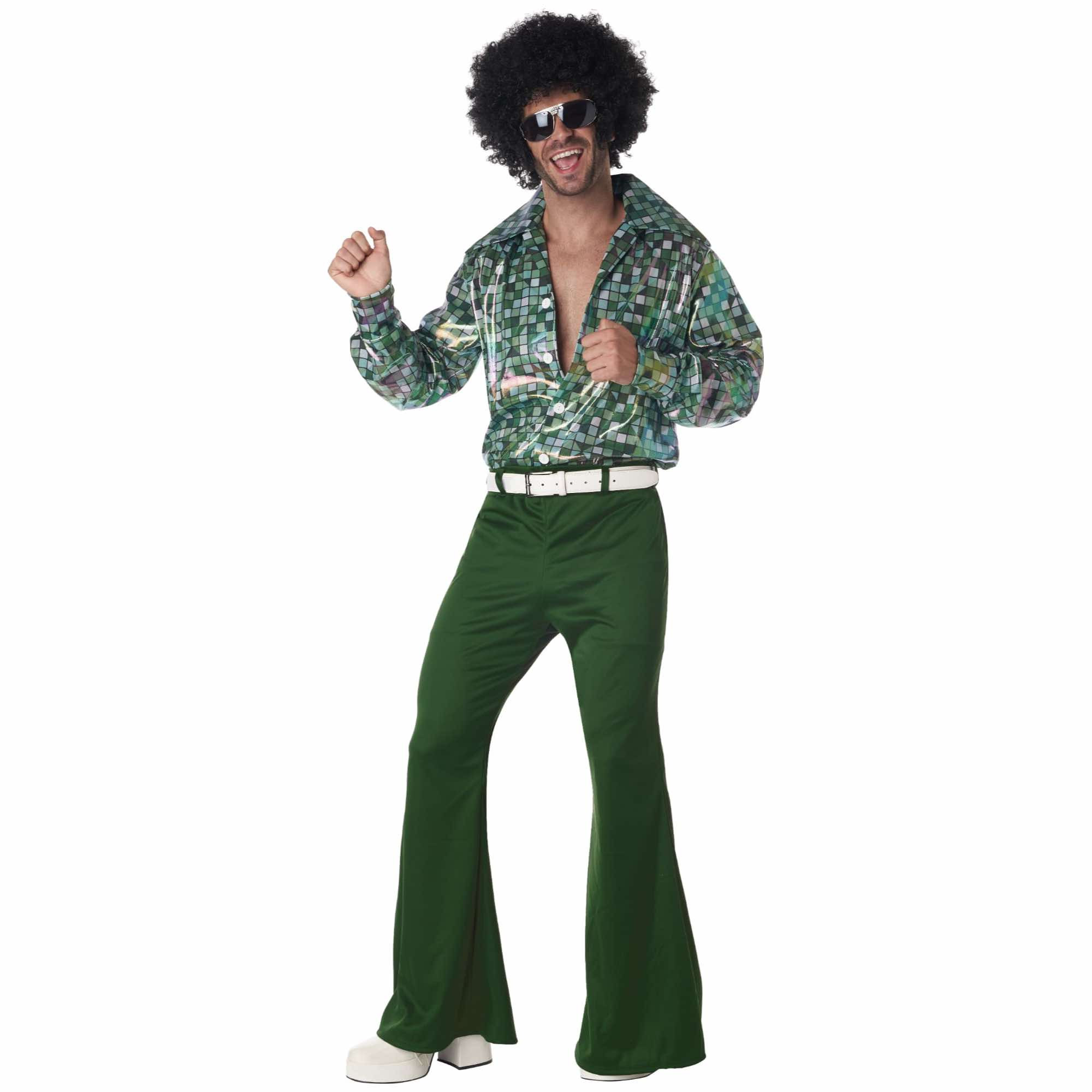 The Ladies Man 1970s 70s Green Disco Hippie Retro Party Adult Mens Costume