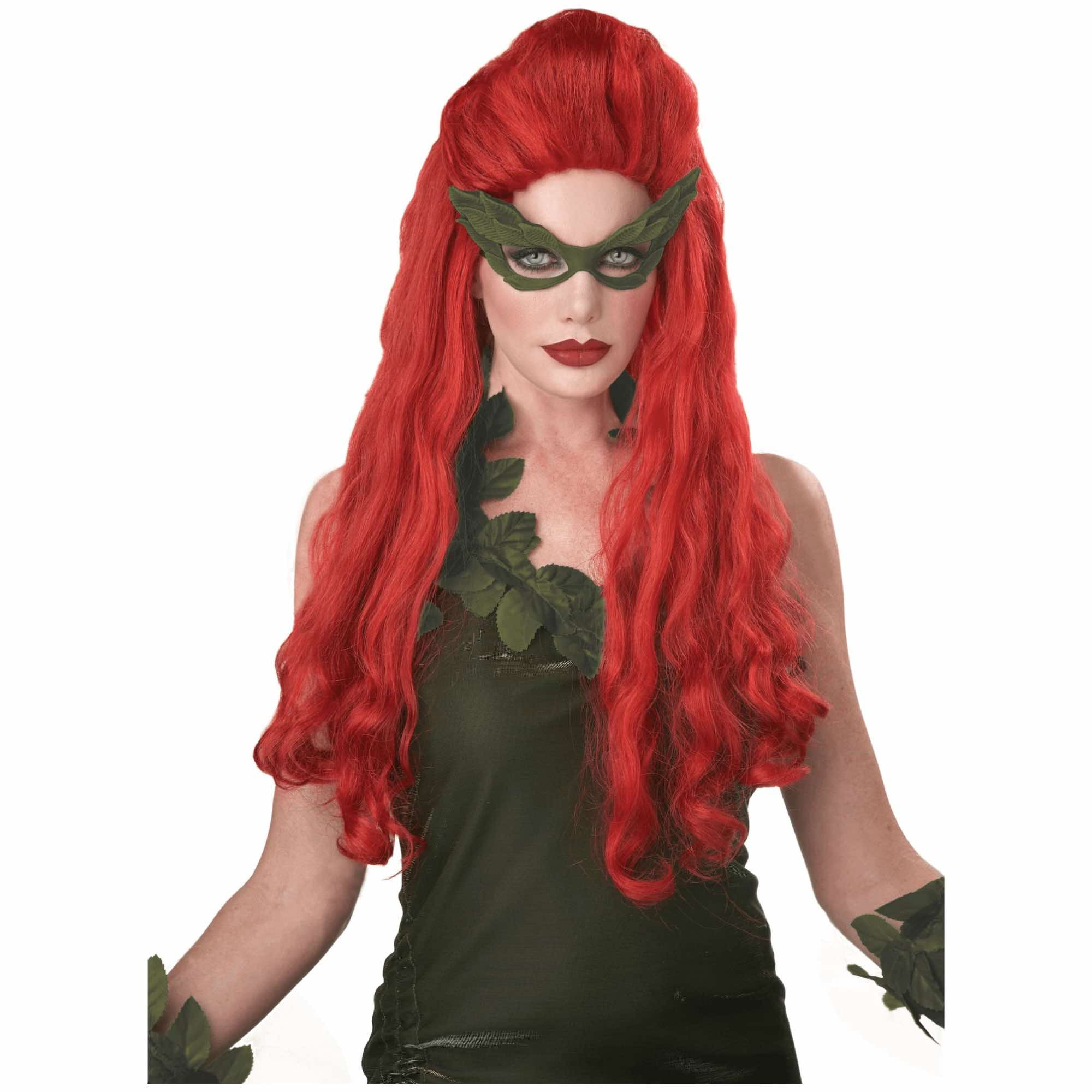 Lethal Beauty Poison Supervillain Red Womens Costume Wig