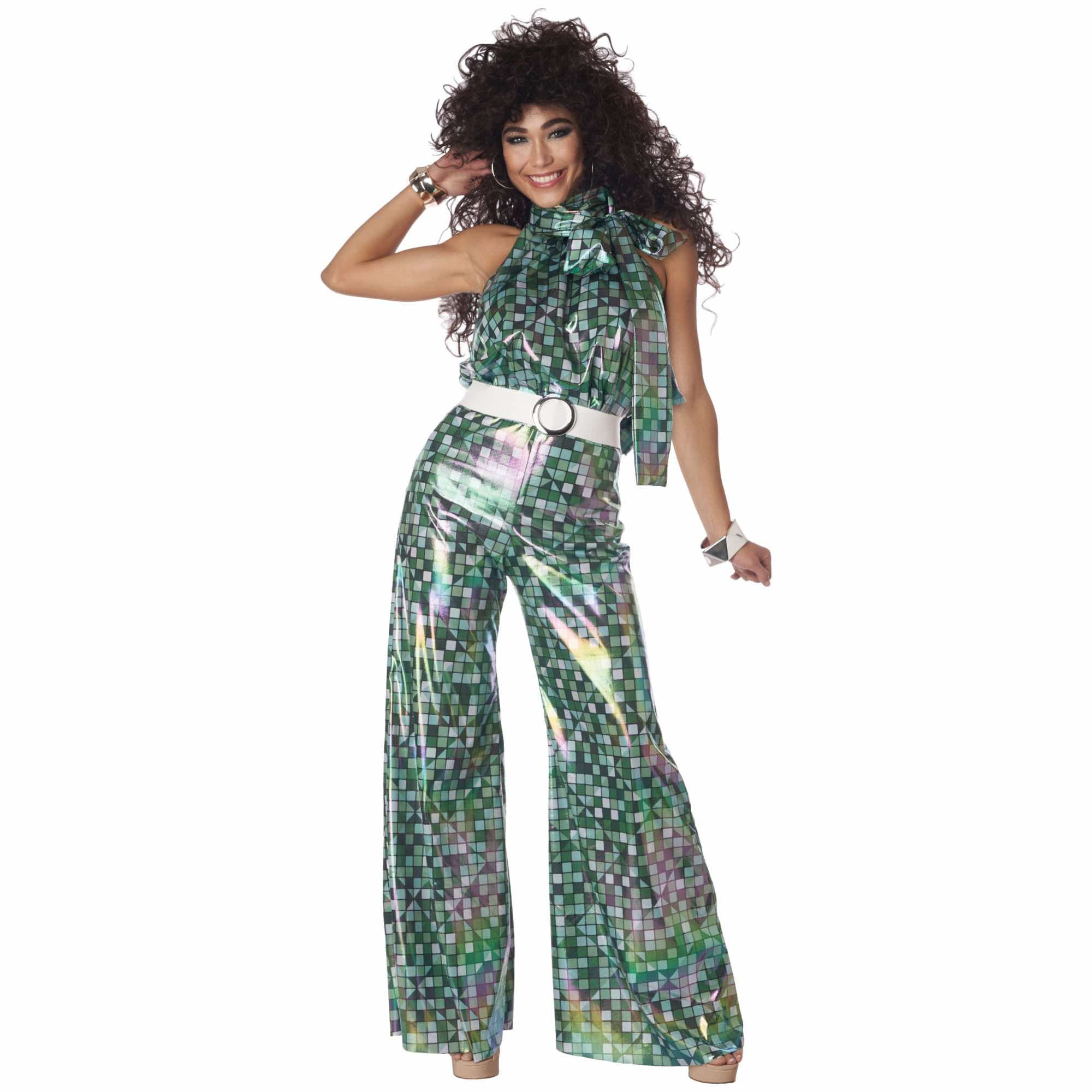 Disco Lady Reversible Halter Top 70s Hippie Groovy Retro Adult Womens Costume