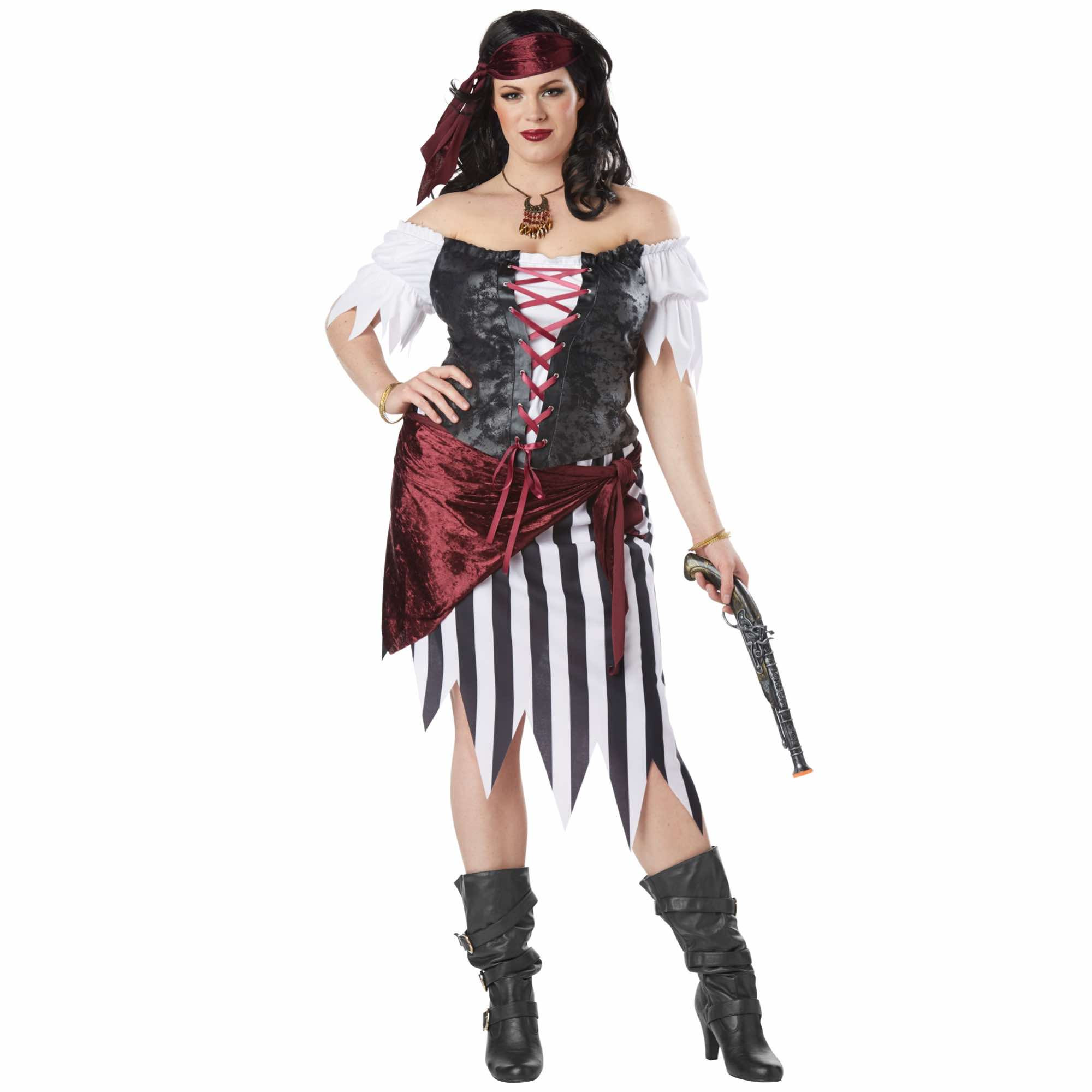 Pirate Beauty Caribbean Swashbuckler Buccaneer Womens Costume Plus Size