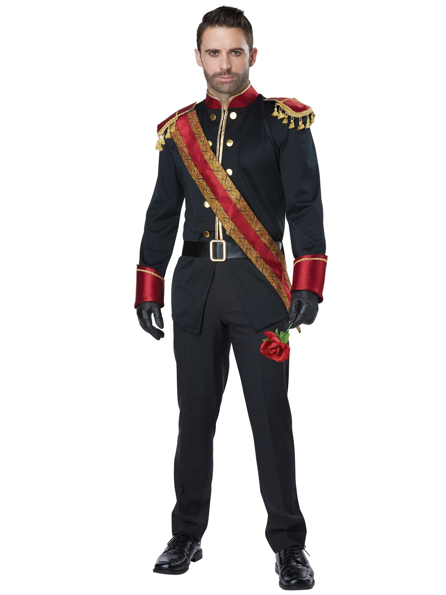 Dark Prince Royal Gothic Fairytale Story Book Medieval Renaissance Mens Costume