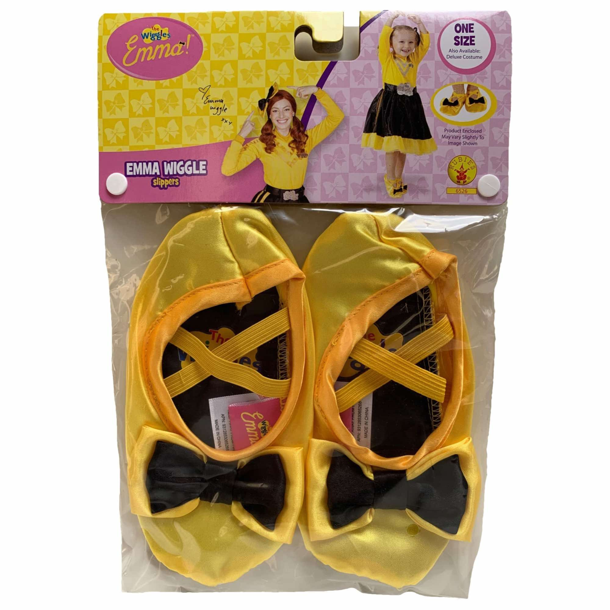 Emma The Wiggles Yellow Book Week Toddler Girls Costume Shoe Slippers 18M & Up